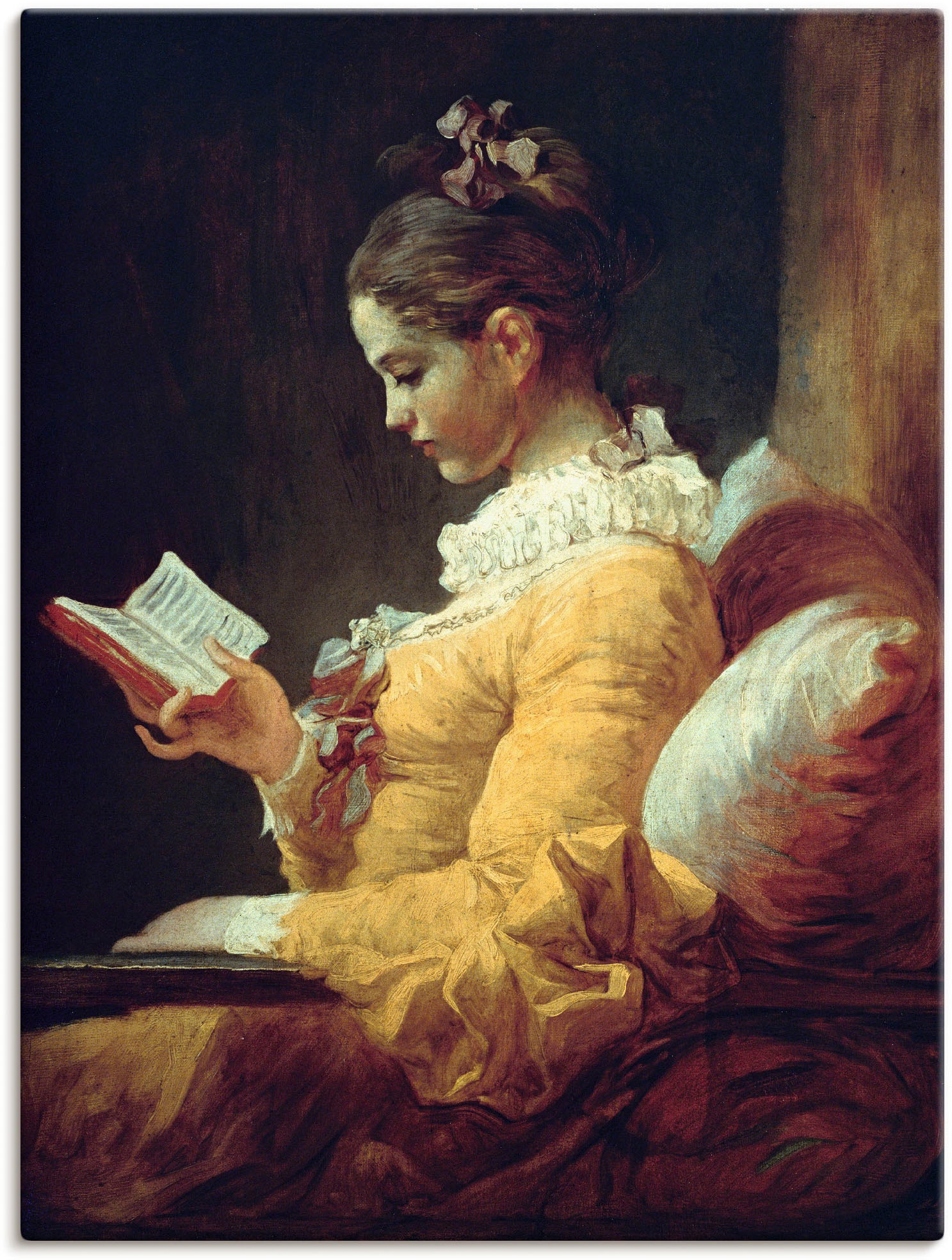Artland Wandbild »Lesendes Mädchen. versch. oder Wandaufkleber Frau, in Leinwandbild, Poster (1 Um 1776«, als St.), Grössen