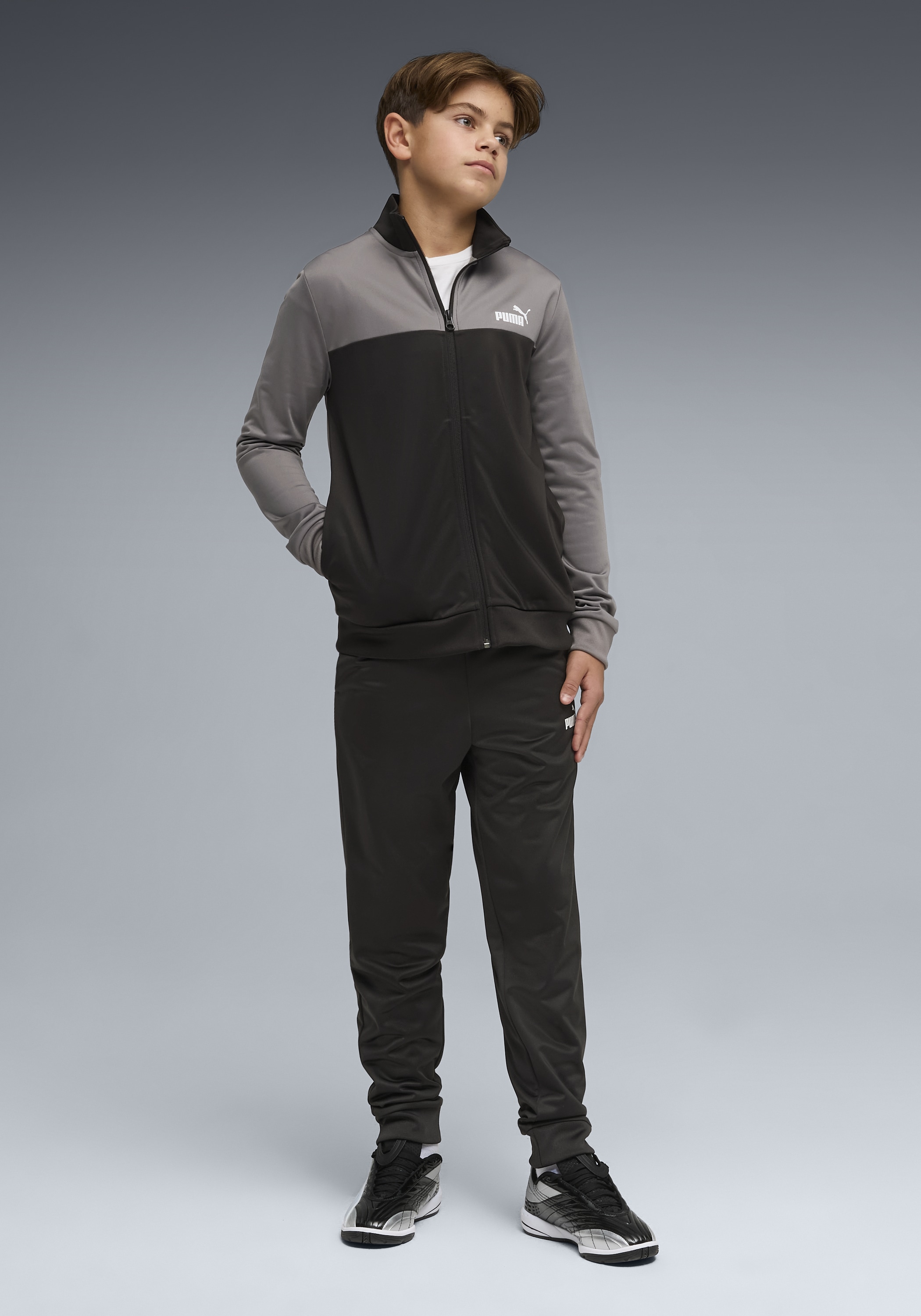 Image of PUMA Trainingsanzug "POLY COLORBLOCK SUIT B" 2 tlg. ohne Kapuze