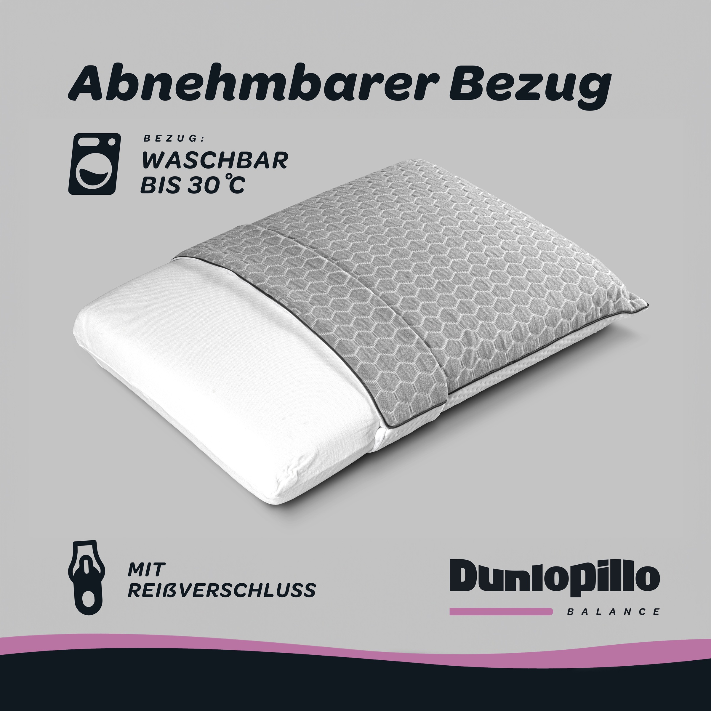 Dunlopillo Coussin de nuque »Climate Control, NEUHEIT, in 40cm x 60cm x 13cm, Made in EU« Füllung: mousse visco 1 cuis tlg. Coussin cervical en viscoélastique à régulation thermique