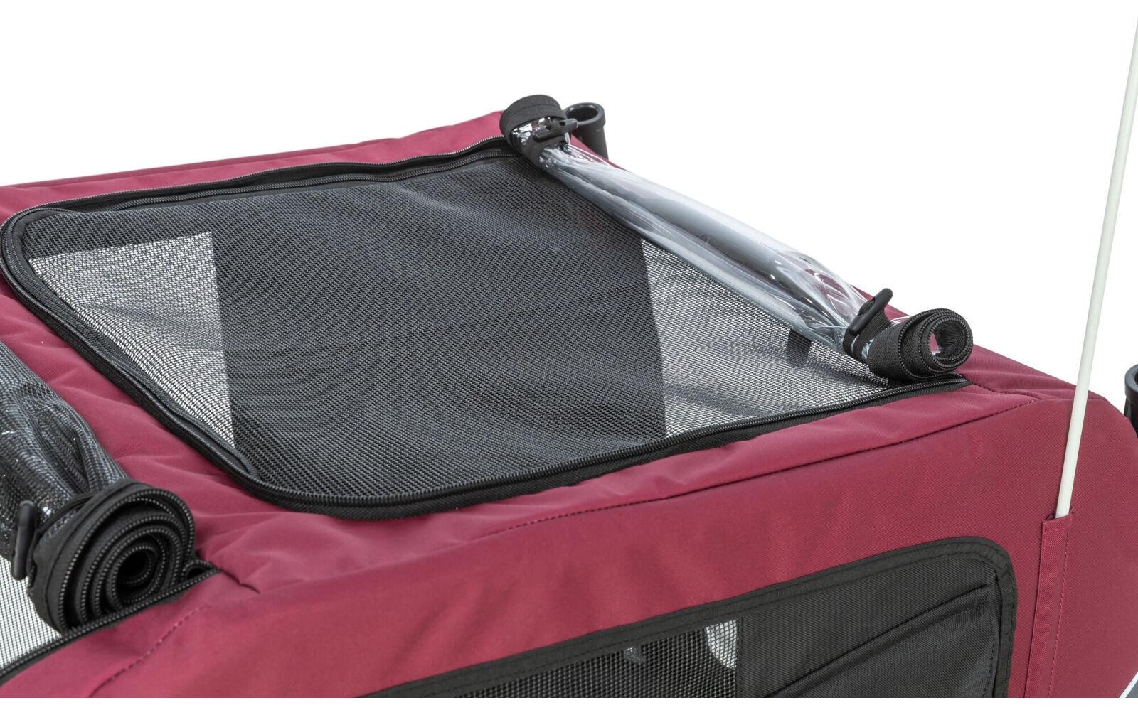TRIXIE Remorque vélo pour chien »53 x 60 x 60/117 cm« Remorque à vélo pour chiens avec système de fixation rapide