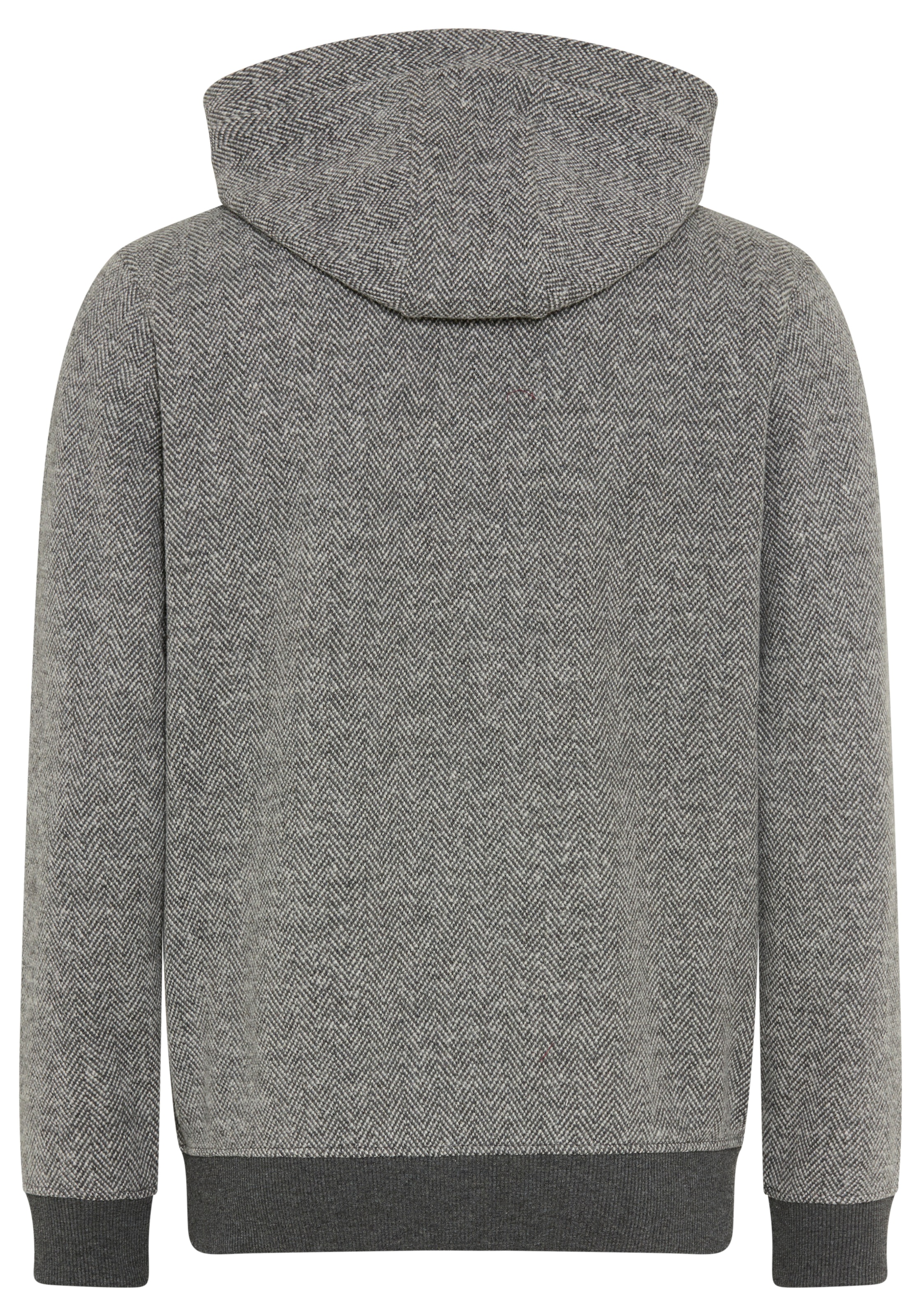 Man's World Pull en polaire , avec capuche, aspect à motifs, en polyester et coton
