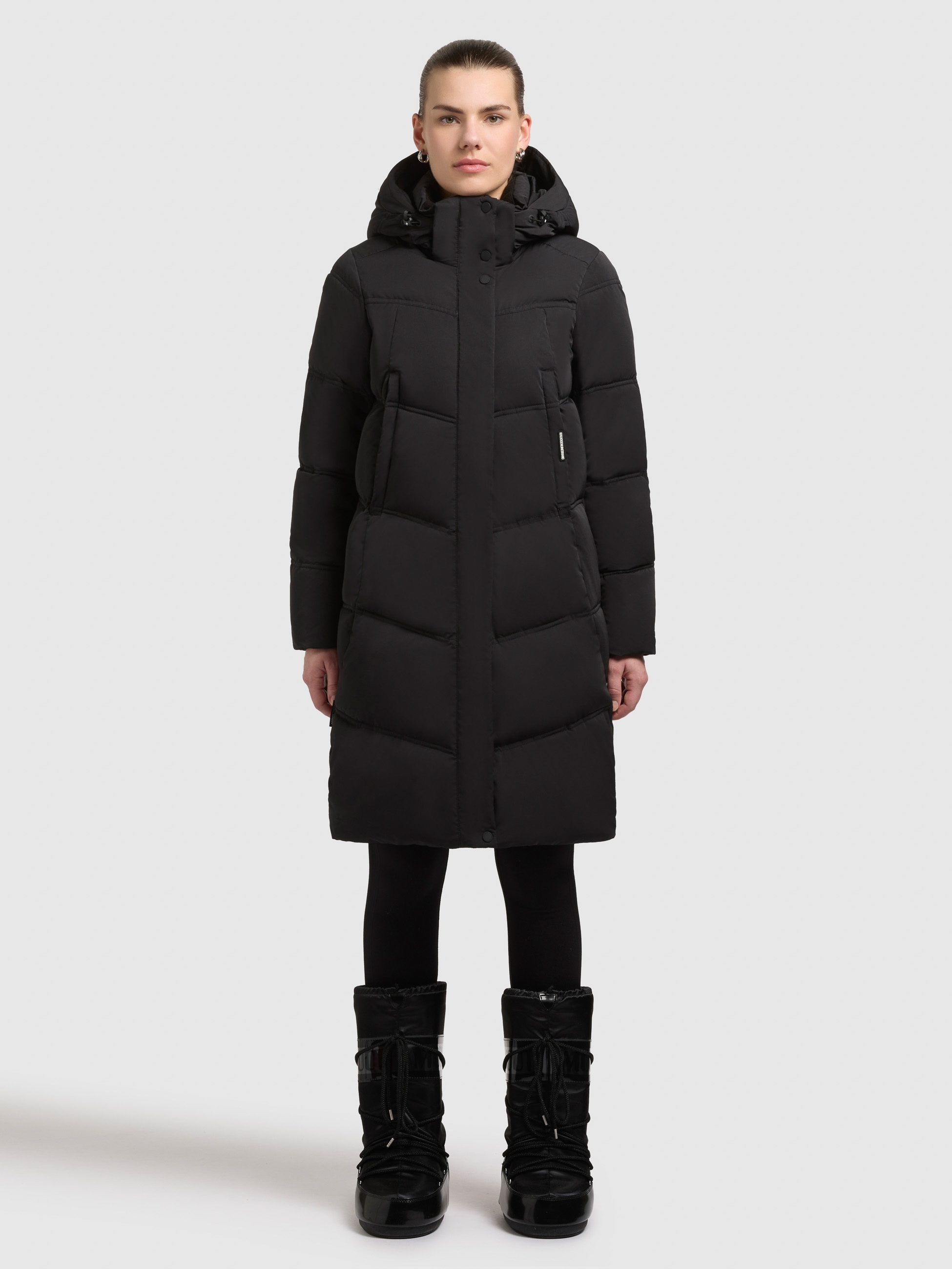 khujo Manteau matelassé »GRAYA2« Windschutzblende mit Magnetverschluss