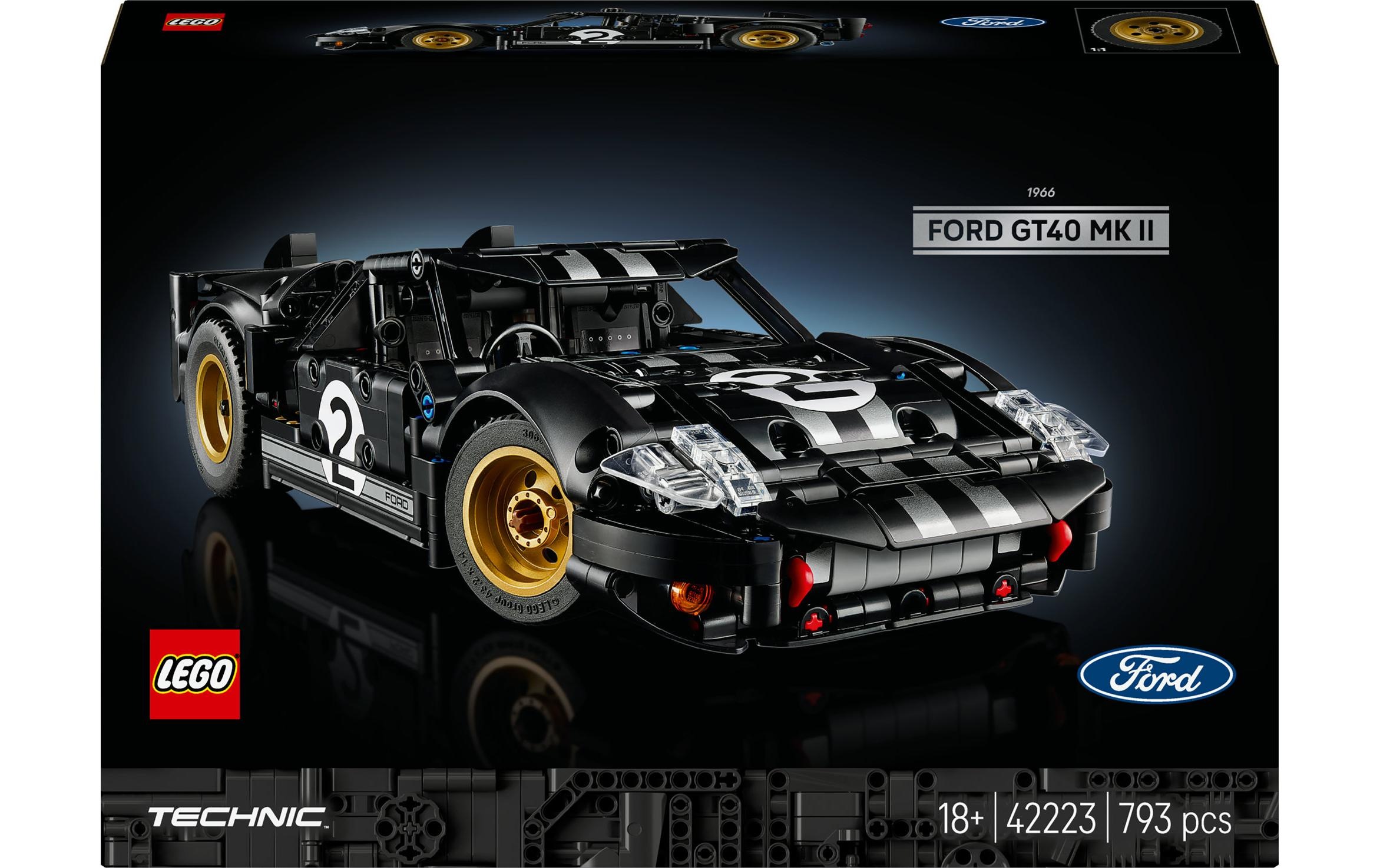 Image of Konstruktionsspielsteine "Technic 1966 Ford GT40 MKII Rennwagen 42223" Kategorie: Fahrzeug