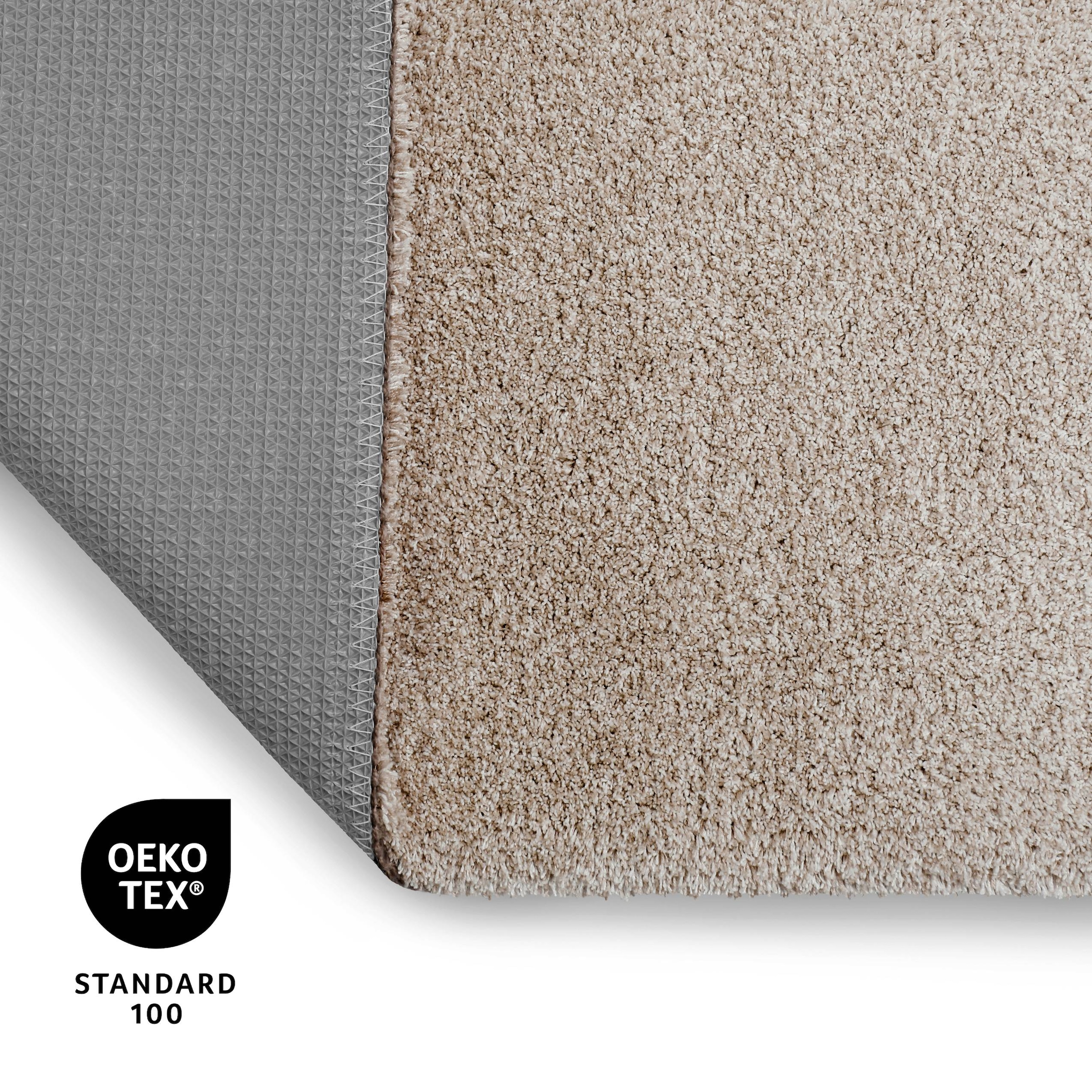 GOODproduct Badematte »Utta« Höhe 25 mm rutschhemmend beschichtet schnell trocknend Badteppich, getuftet, mit modernem Farbverlauf, flauschig, hochflor