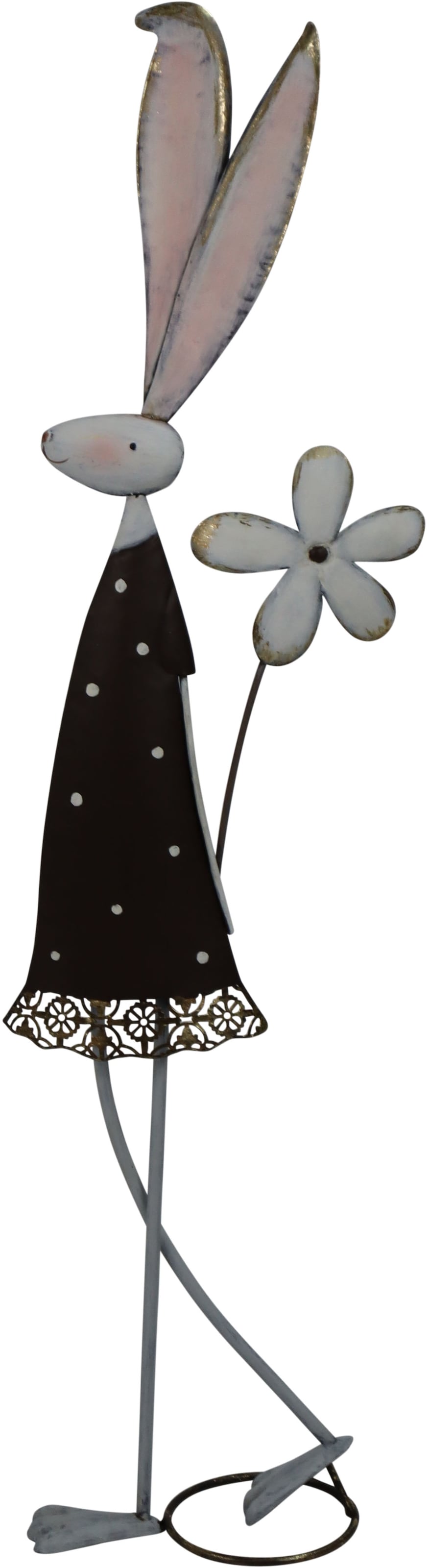 Image of AM Design Dekofigur "Hasenfrau aus Metall" Osterdekoration