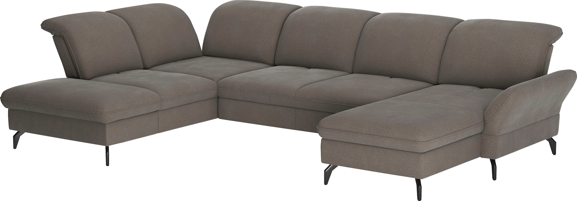 sit&more Wohnlandschaft »Leandro U-Form«, Wahlweise mit Bett-, Kopfteil - und Armlehnfunktion, sowie Bettkasten