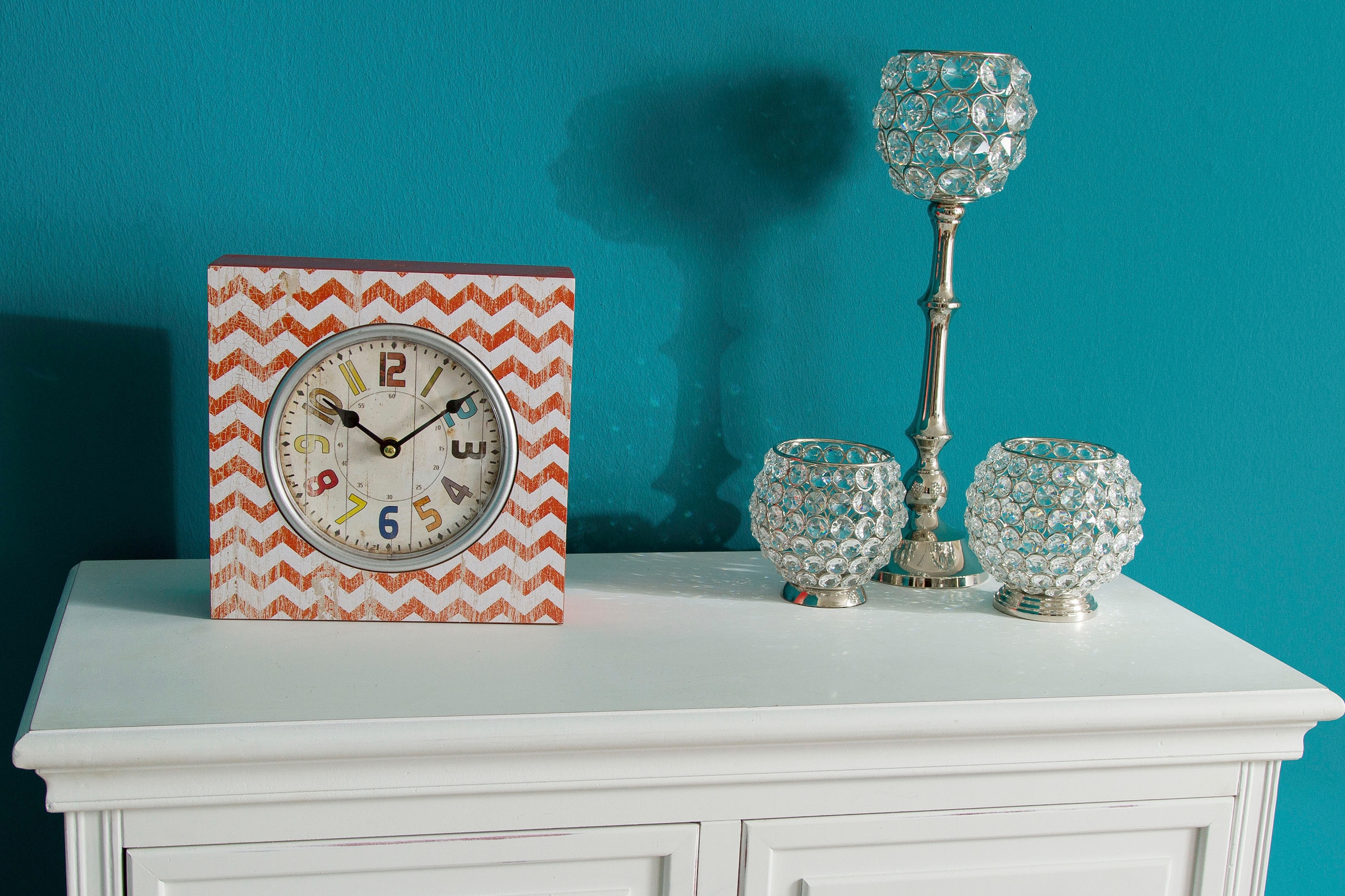 Image of Myflair Möbel & Accessoires Tischuhr "- Orange-"