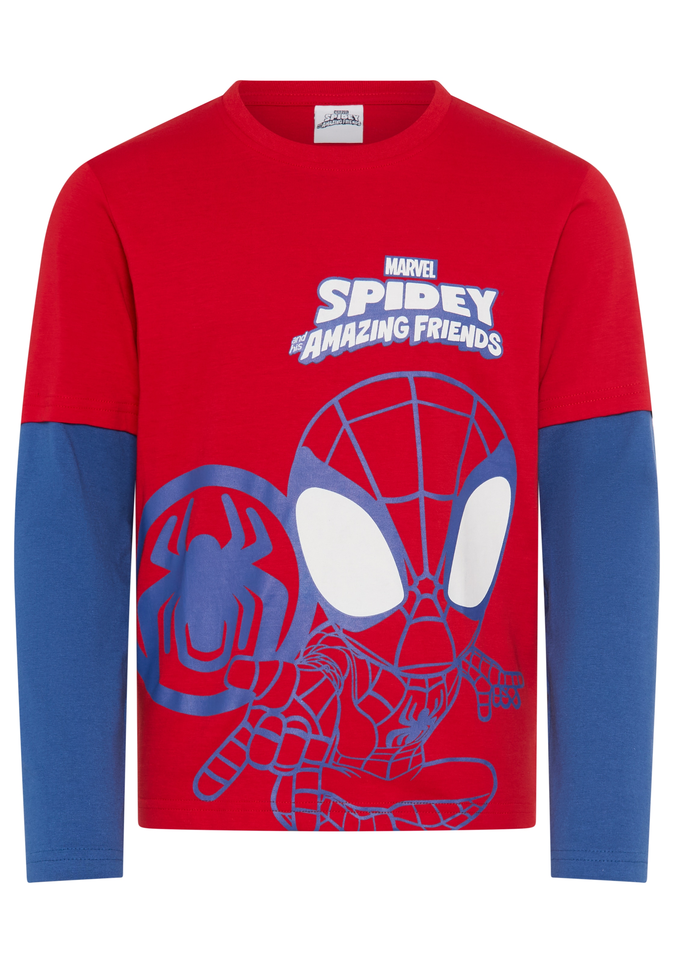 KIDSWORLD Langarmshirt »SPIDEY Lagen-Shirt, Disney« Disney-Shirt, hüftlange Basic-Passform, modischer Stil, mit Lagenoptik