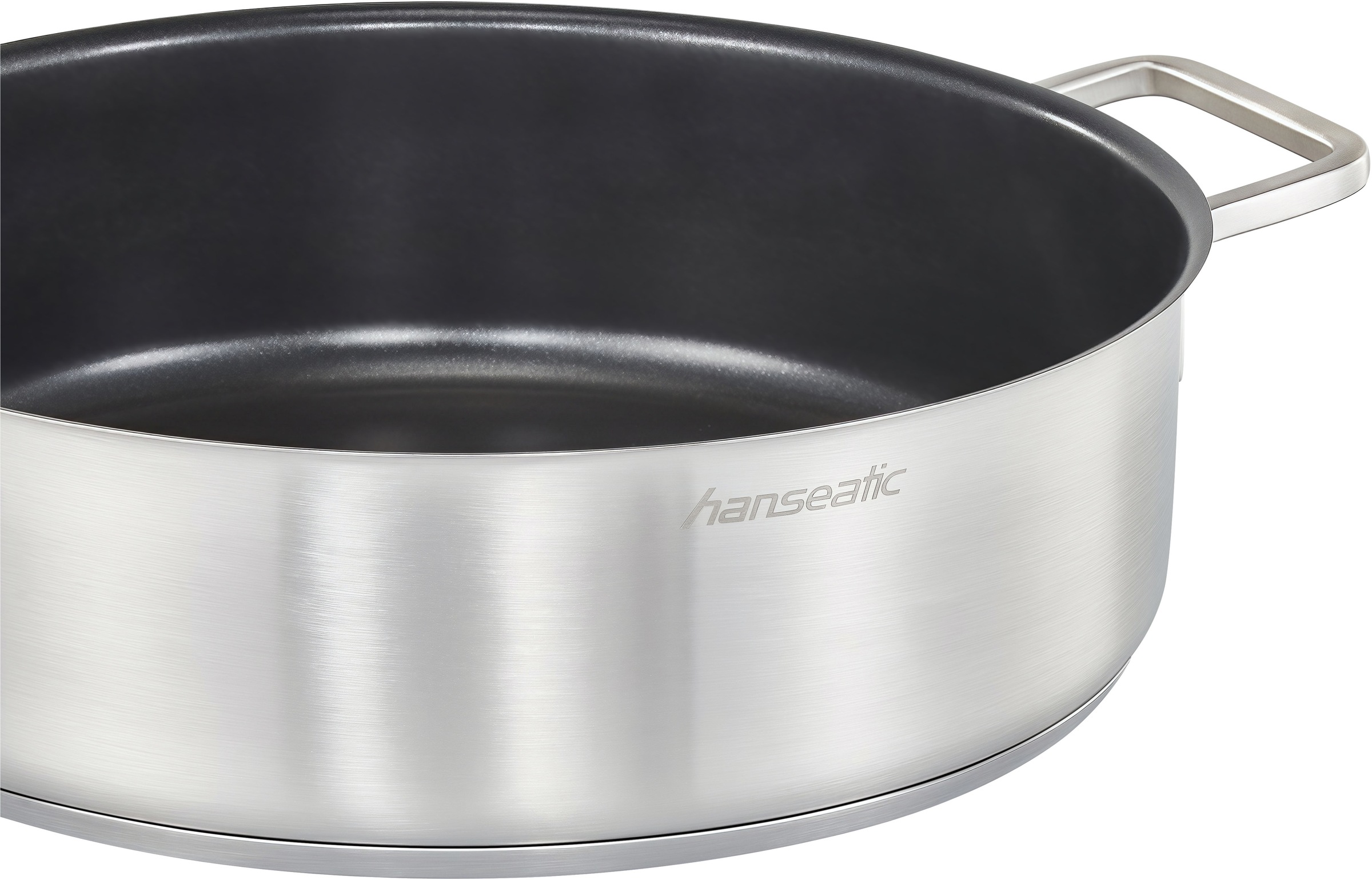 Hanseatic Pfannen-Set »DAILY«, Edelstahl 18/10, (Set, 3 tlg., 1x Pfanne 24 cm, 1x Servierpfanne 28 cm), mit Antihaftbeschichtung, für alle Herdarten, Induktion