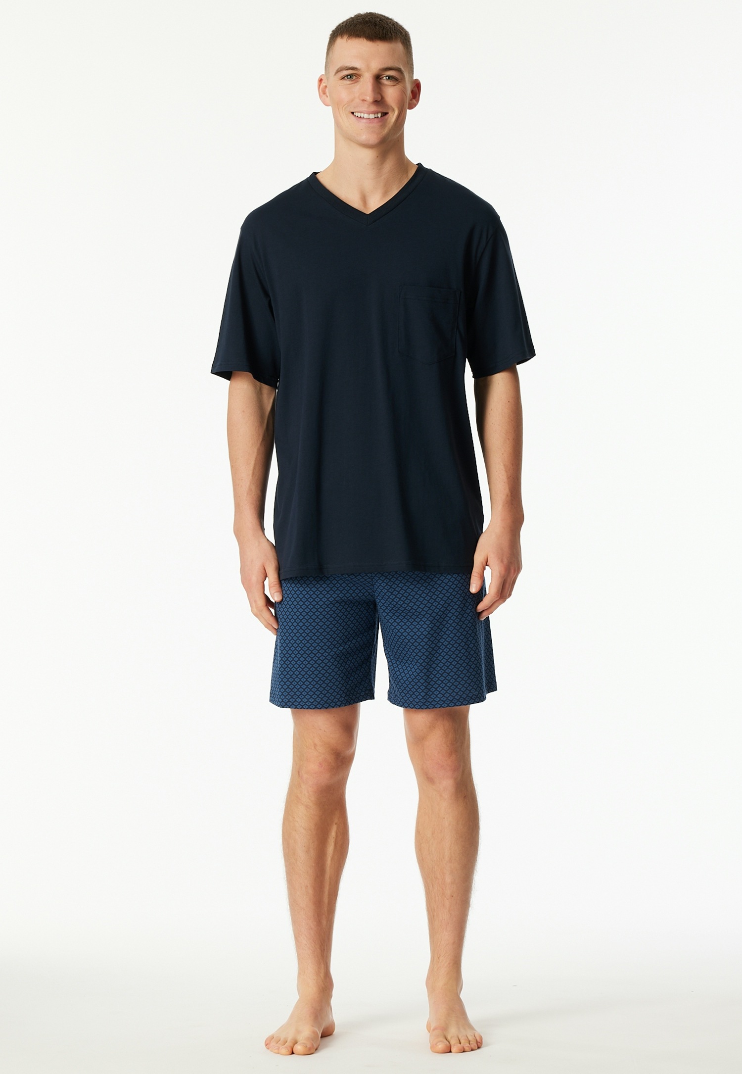 Schiesser Shorty »Comfort Essentials« 2 Stk. tlg., mit aufgesetzter Brusttasche