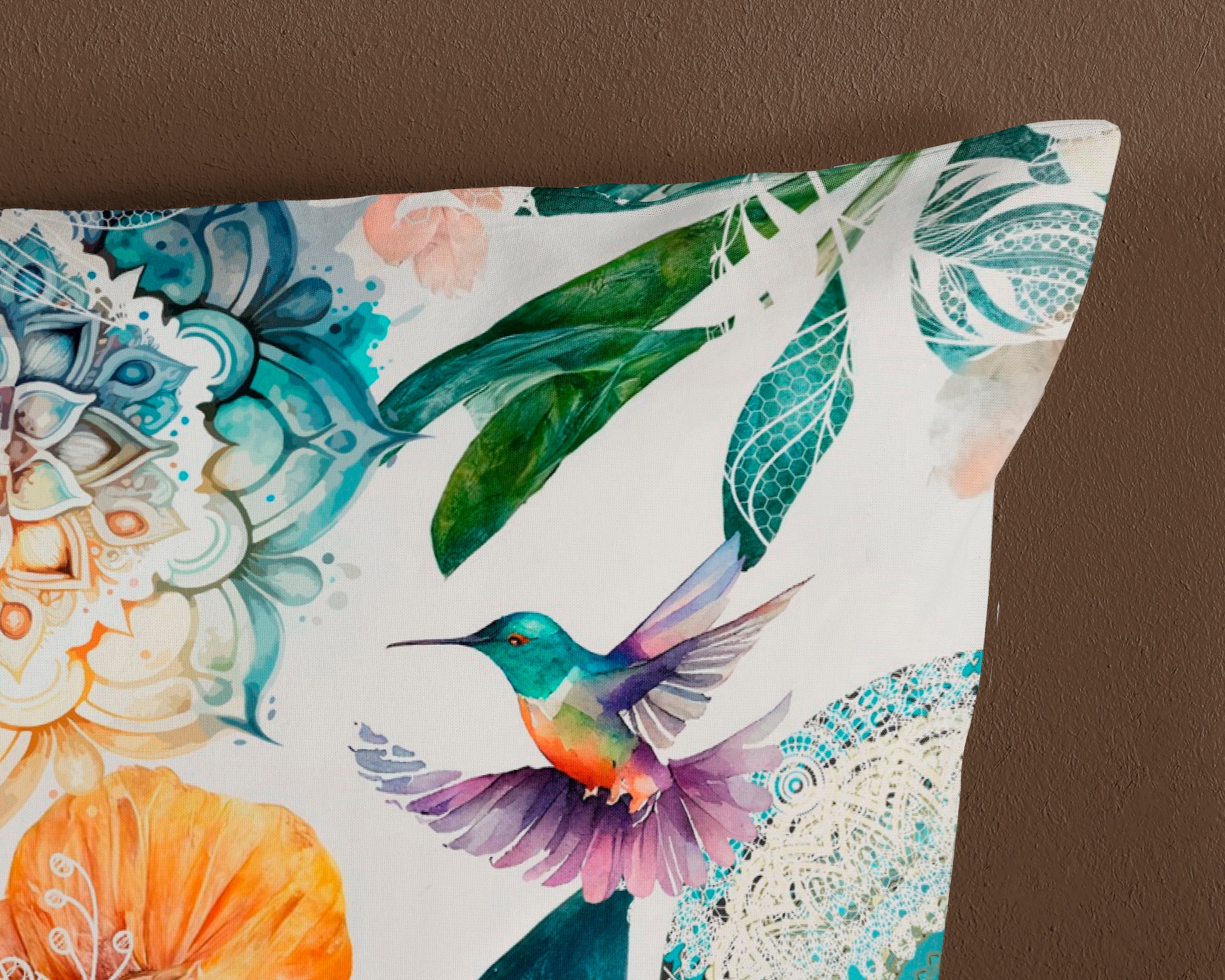 hip Wendebettwäsche »BERNICE«, Mako-Satin, 135x200, Reissverschluss, Wendeoptik, Mandala, Blumen, Weiss