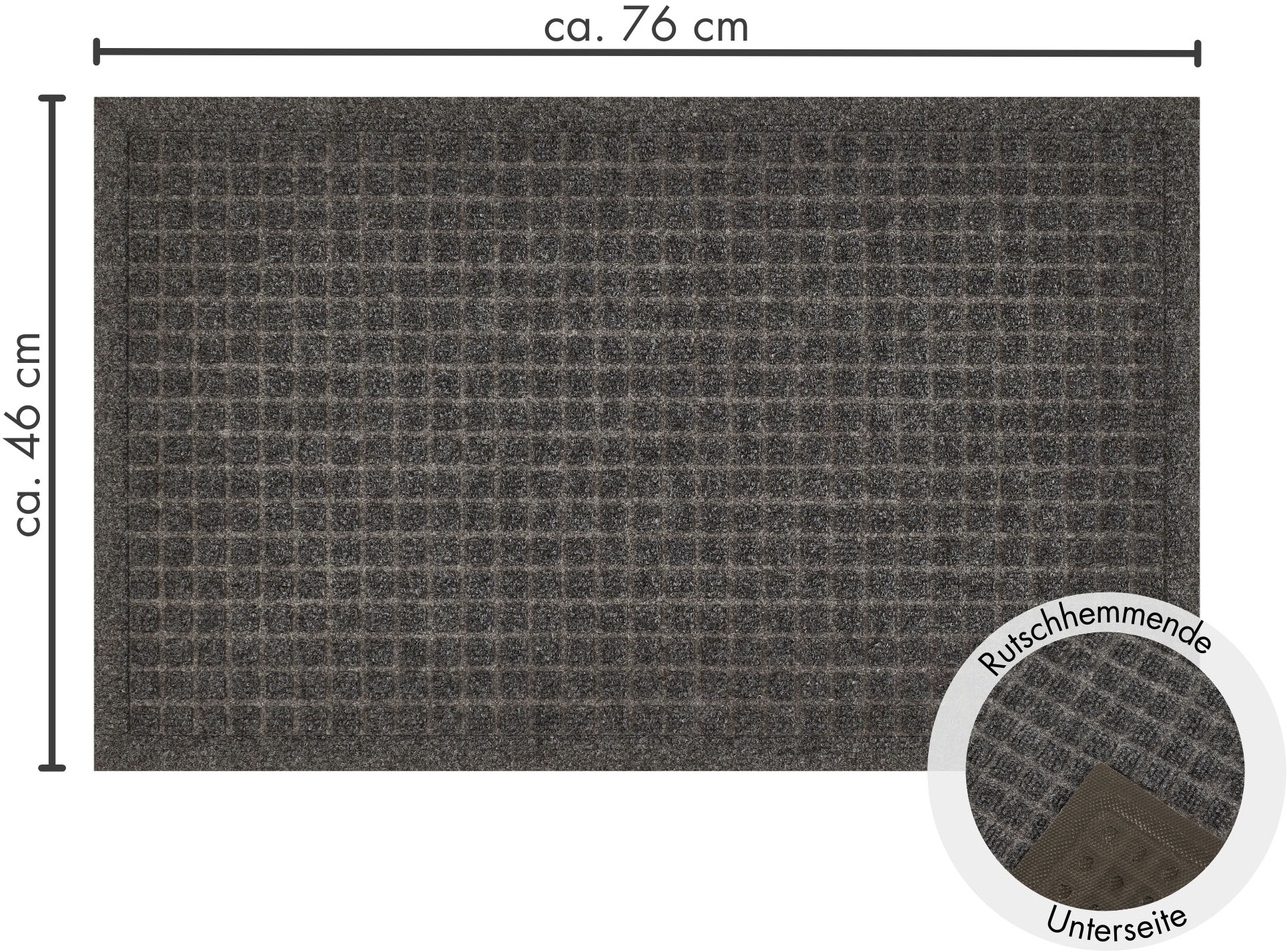 Andiamo Fussmatte »Kenora« rechteckig 8,5 mm Höhe Schmutzfangmatte, robust, waschbar, Türmatte, rutschhemmend