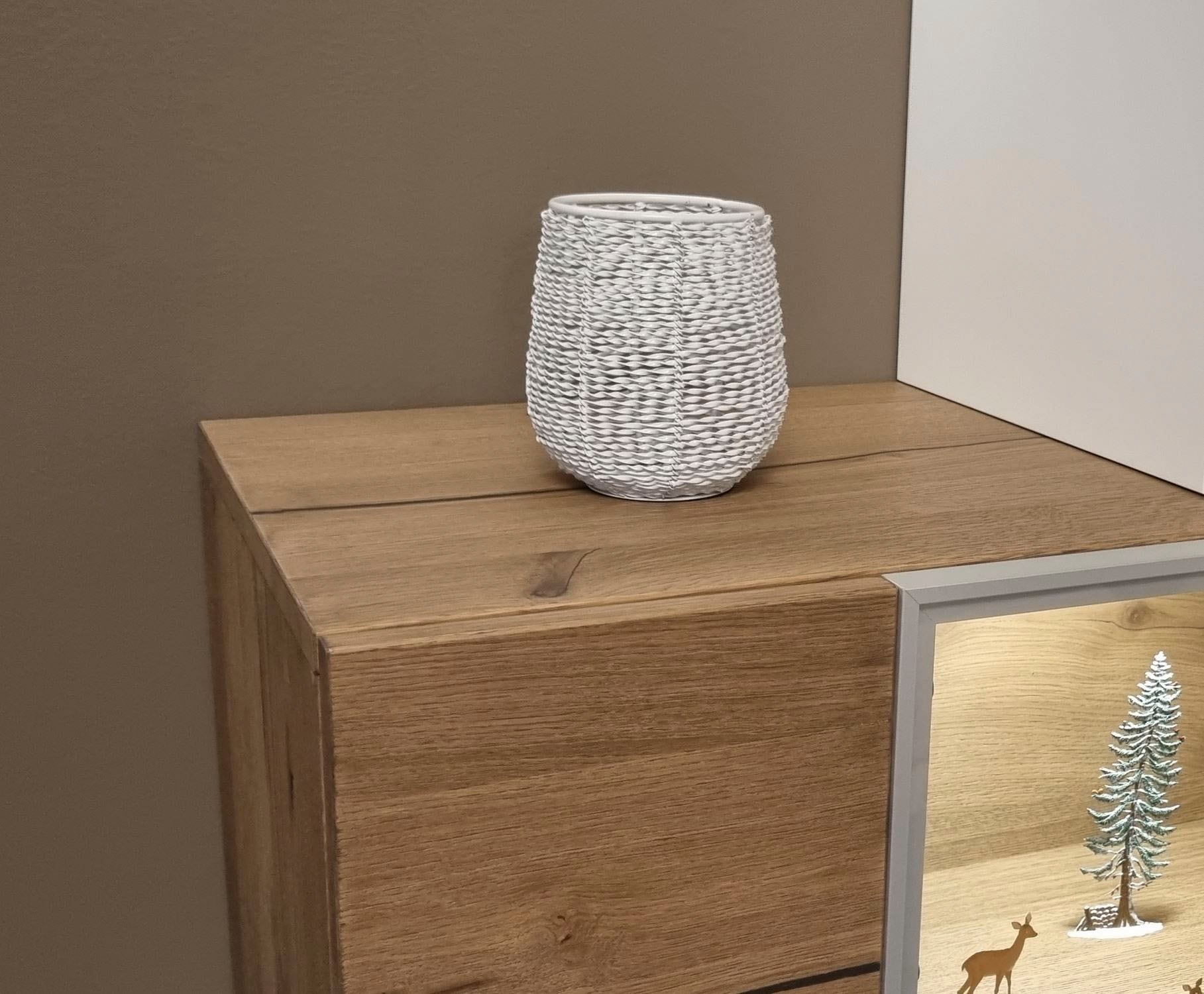 Ambiente Haus Kerzenlaterne »Kerzenhalter aus Draht Weiss - (H) 13 cm«