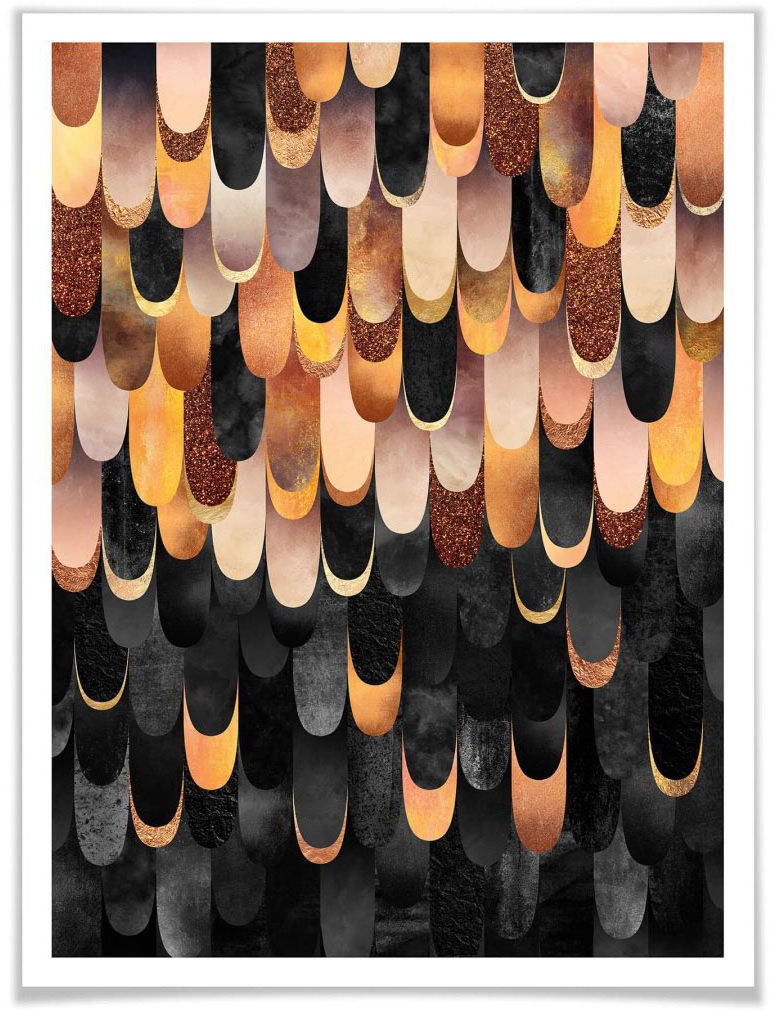 Image of Wall-Art Poster »Federn Kupfer«, Schriftzug, (1 St.) bei Ackermann Versand Schweiz