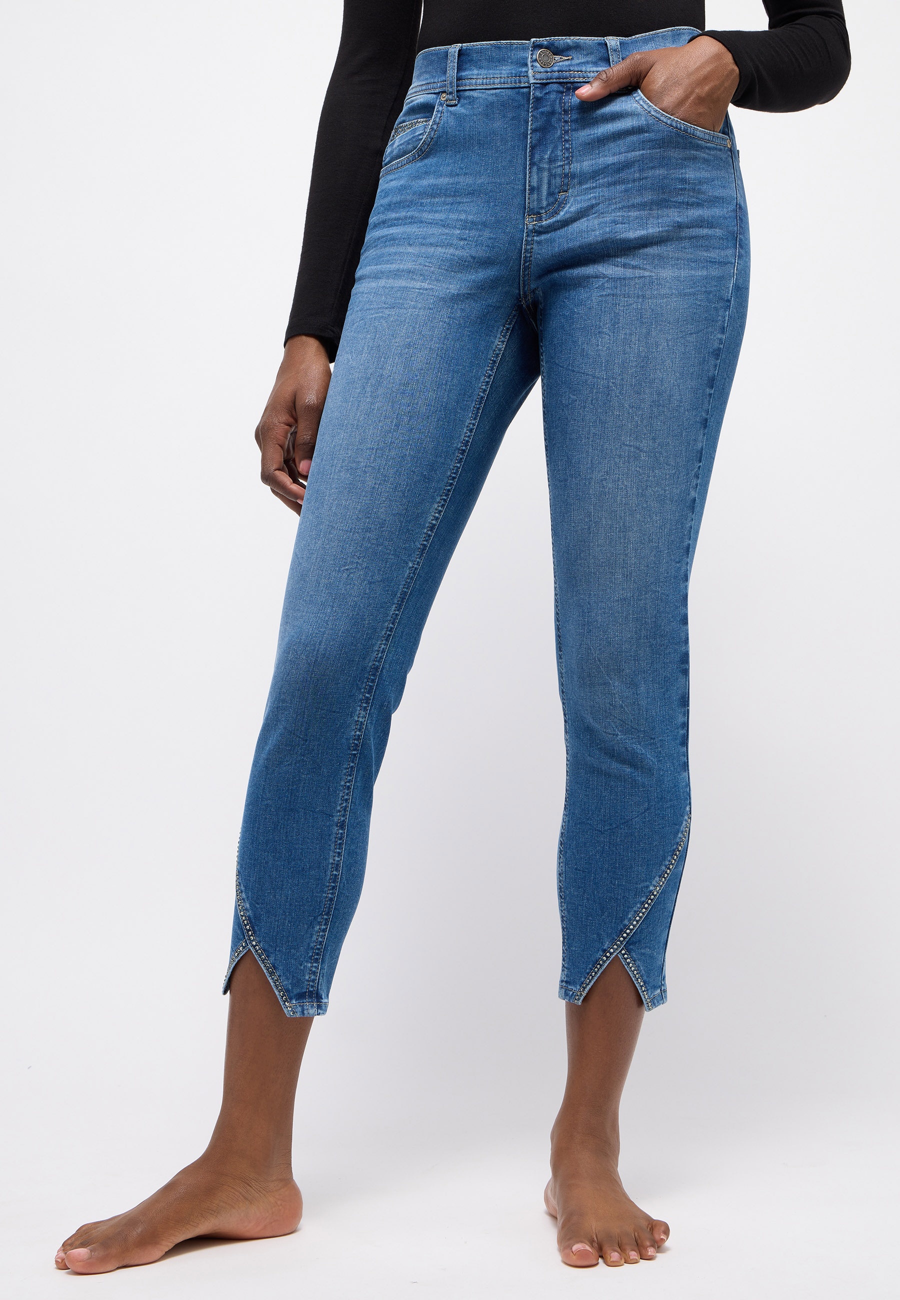 ANGELS 7/8-Jeans »Ornella«, mit Strassteinchen am Beinabschluss