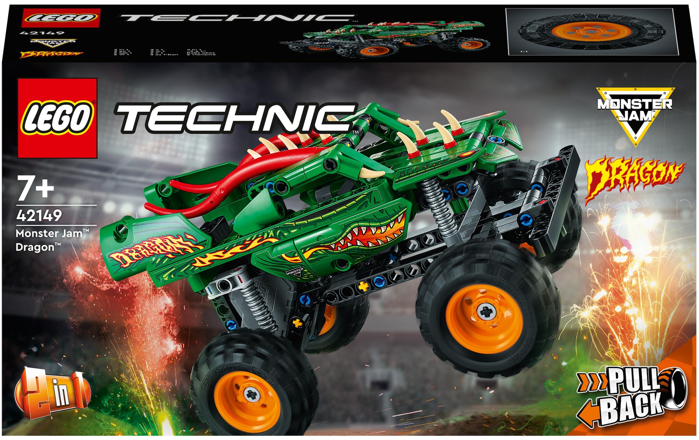 Konstruktionsspielsteine »Monster Jam Dragon«, (217 St.)