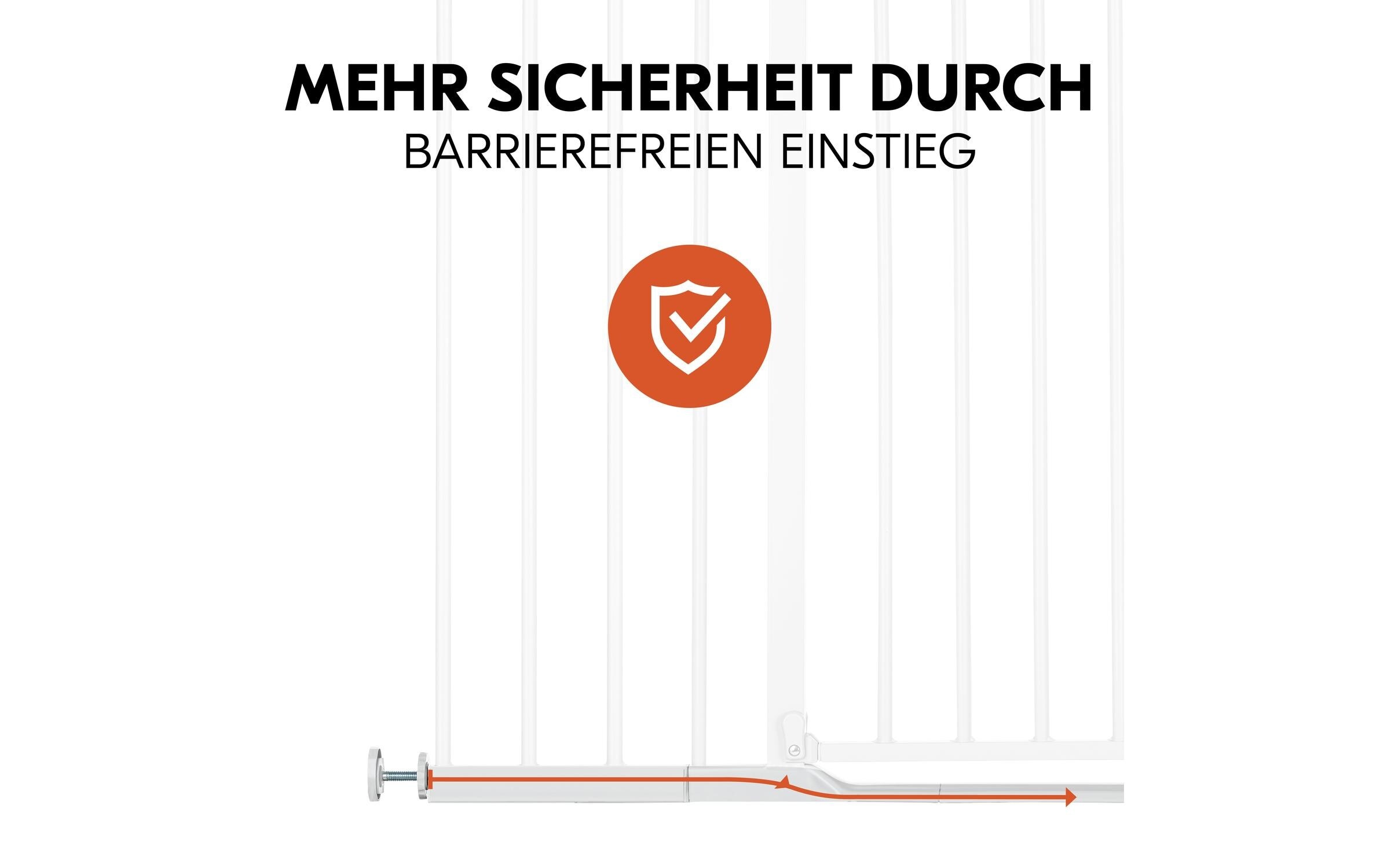 Hauck Türschutzgitter »Clear Step Autoclose 2 21 cm Weiss«