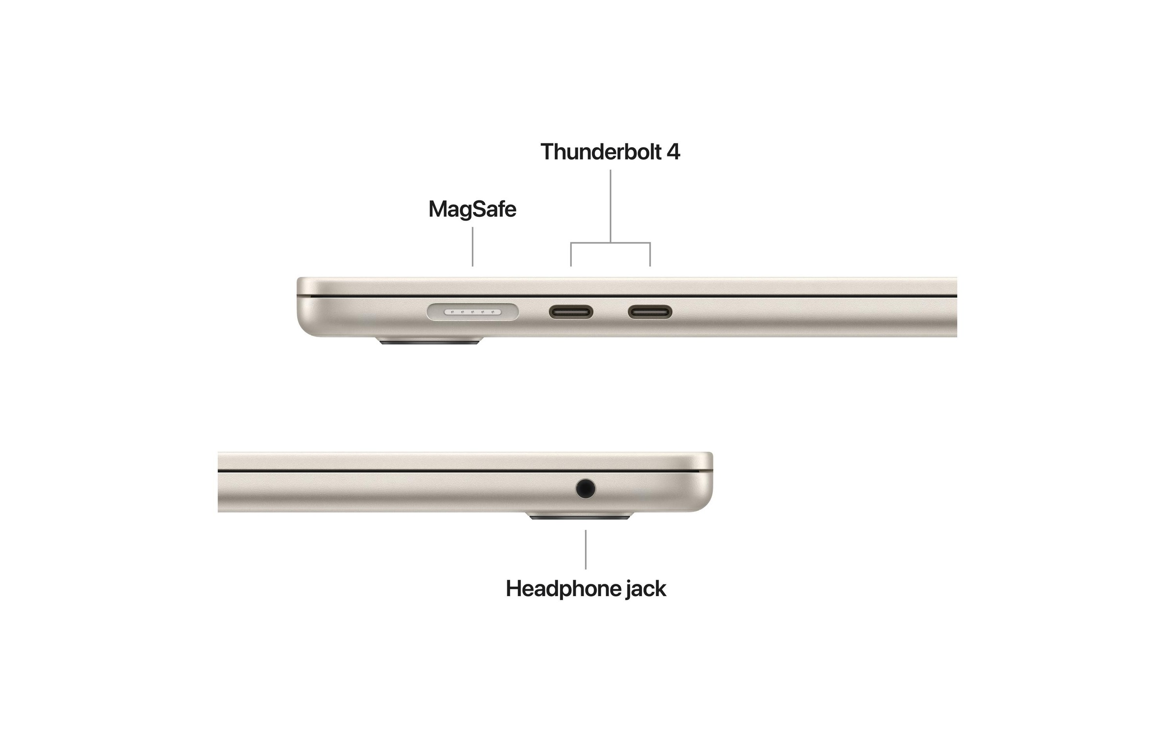 Apple Ordinateur portable »MacBook Air 15 2026 M5 10C GPU / 24 GB / 1 TB Starlight« / 15,3 ″ Apple M5 Integrierte NPU (Neural Processing Unit)