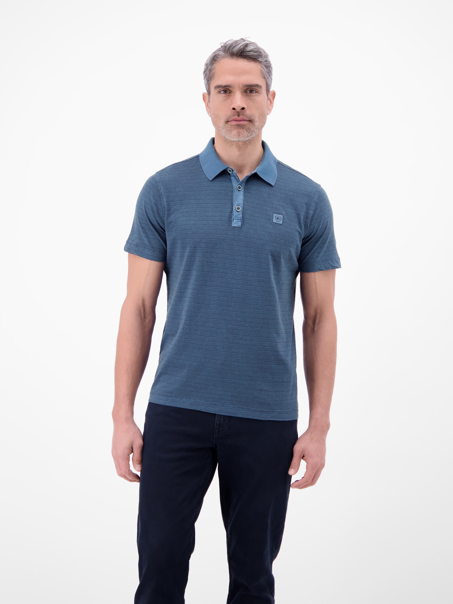 LERROS Poloshirt »Poloshirt mit Fineliner-Optik, 100 % Baumwolle«
