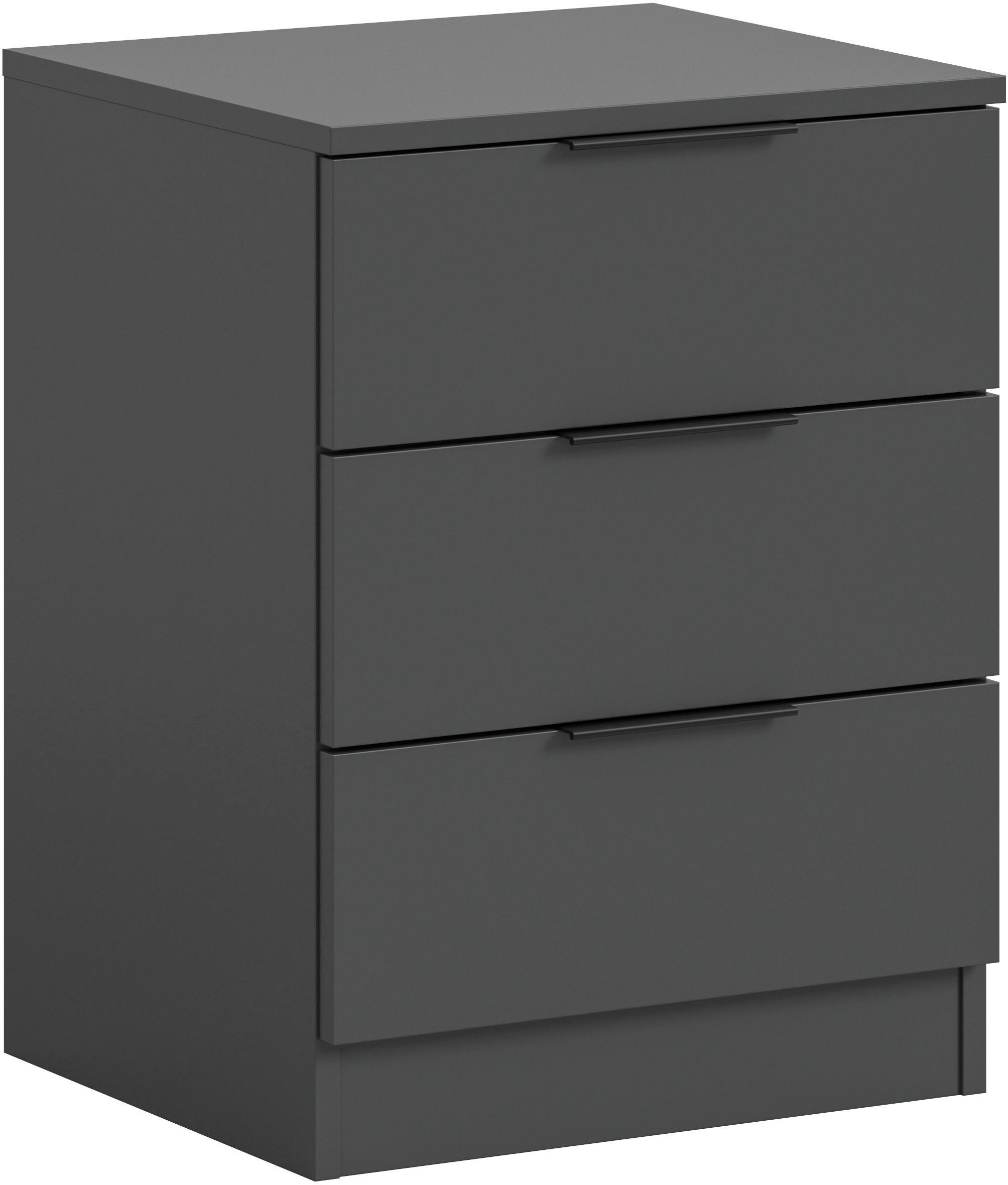 Image of GOODproduct Nachtkommode "Skarde Nachttisch Beistelltisch Kommode, Breite: 45 cm" 1 Stk. tlg. Skarde, Nachtkommode, 3 Schubkästen, anthrazit