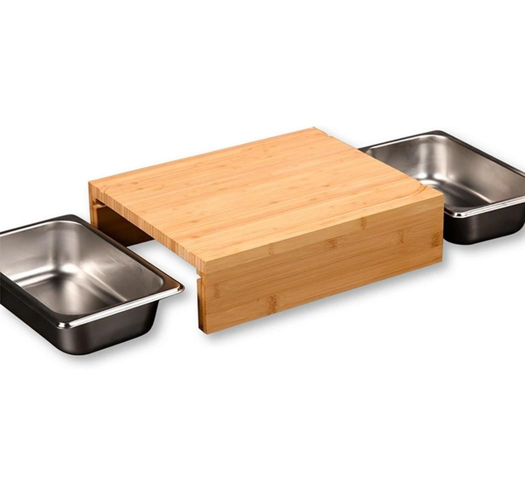 KESPER® Schneidebrett »mit 2 herausziehbaren Auffangschalen« Gastro-Norm 1/2