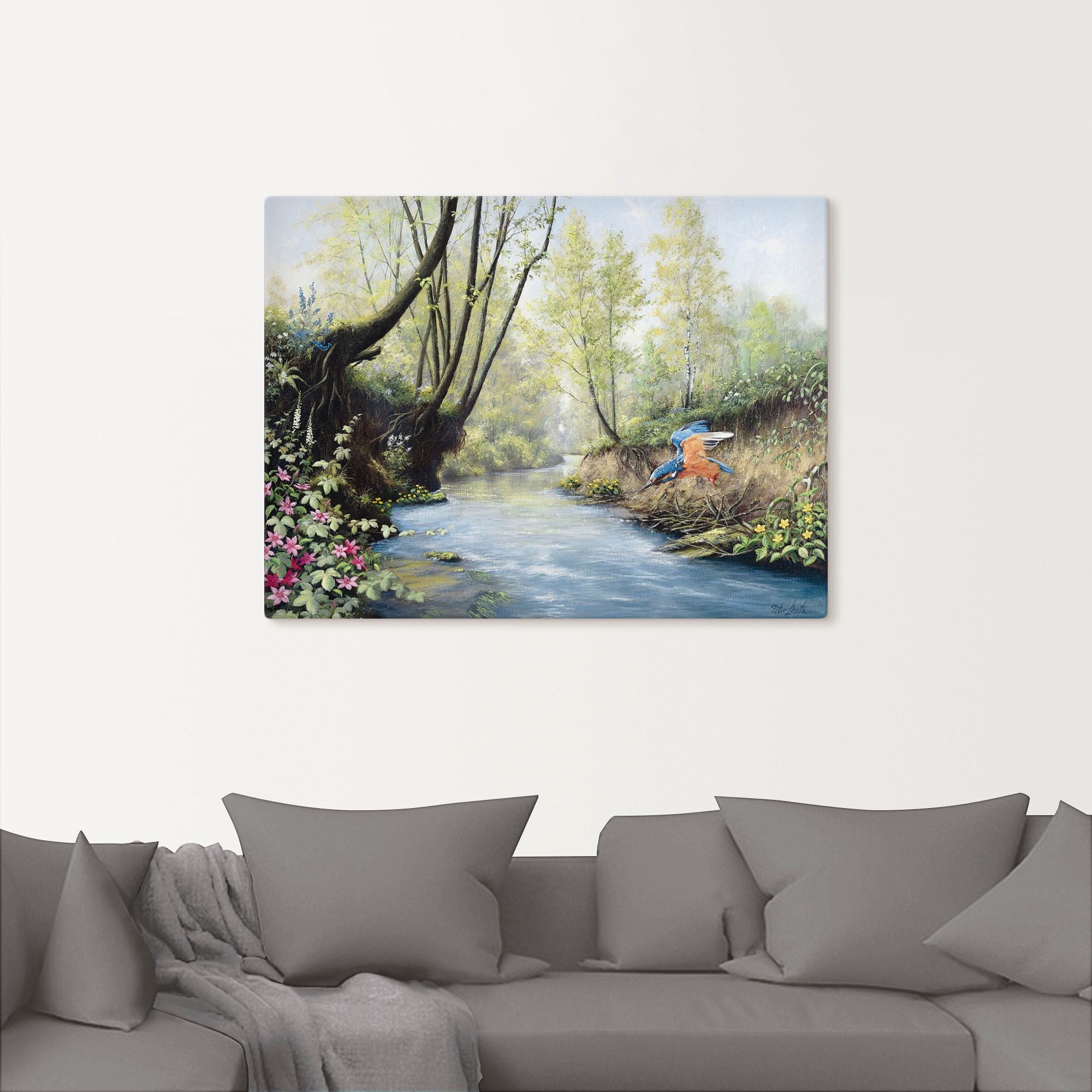 Artland Tableau sur toile »Eisvogel III« 1 cuis tlg. auf Holzrahmen gespannt