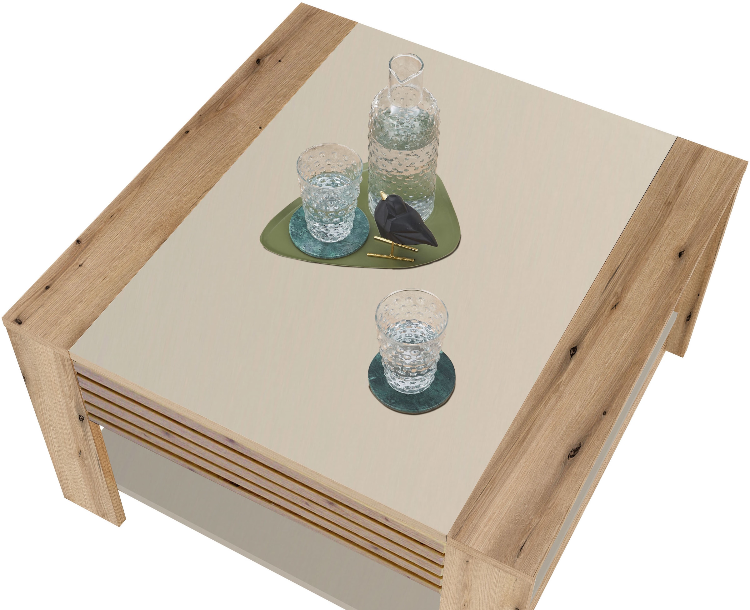 Stolkom Table basse »Feli Couchtisch B/H/T 70x42x70 cm« 1 cuis tlg. MDF, fest verleimten Stäbchen