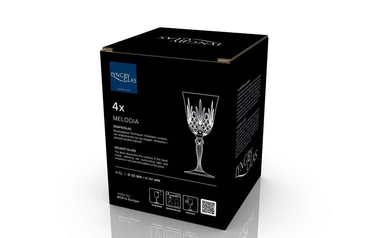 Whiskyglas "Lyngby Aquavit Melodia 4 Stück, 5 cl"