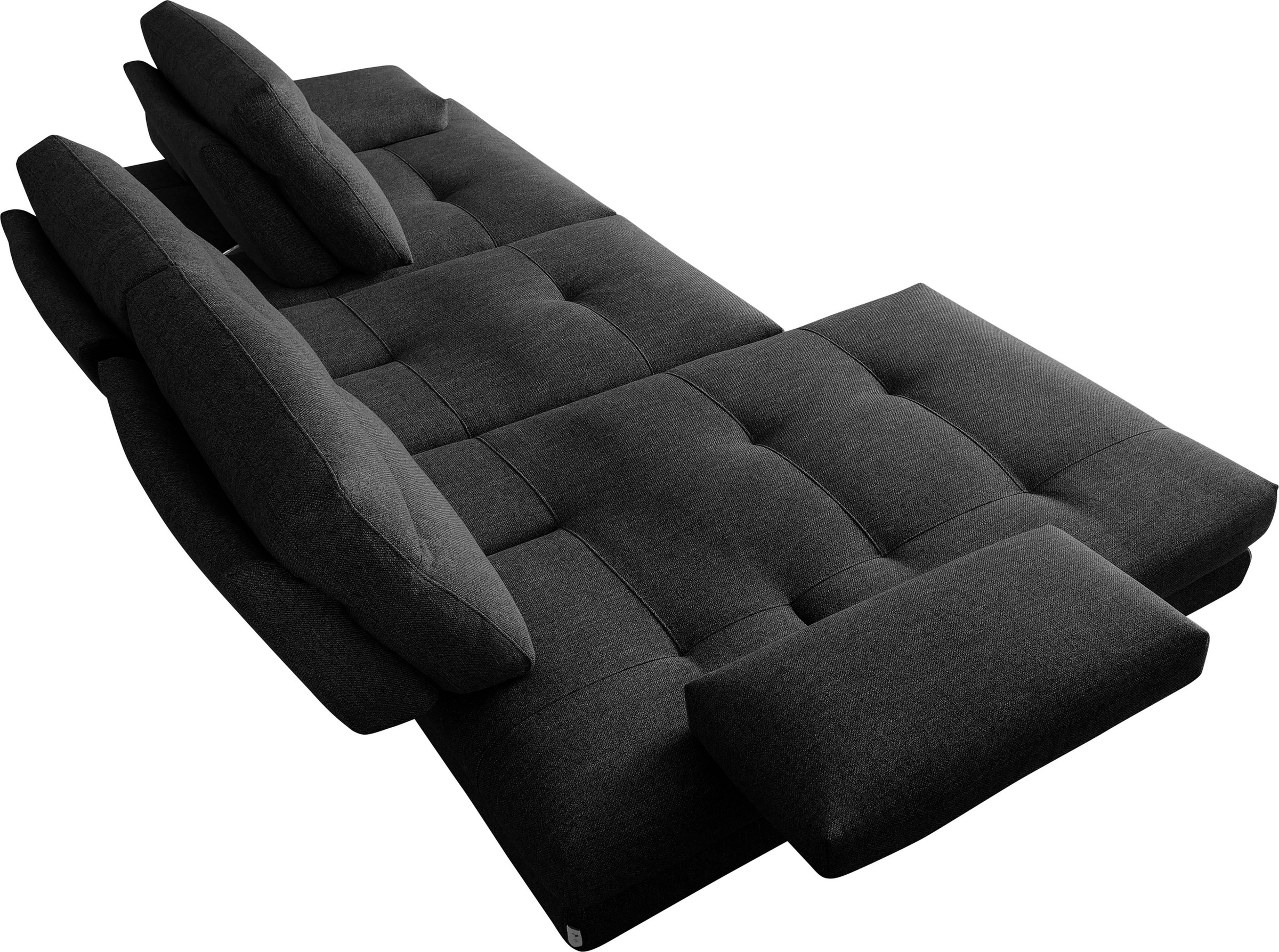 CALIA ITALIA Ecksofa »Toby Wing, L-Form, Designsofa mit sensationellem Sitzkomfort«, inklusive Sitztiefenverstellung, Füsse in chrom glänzend