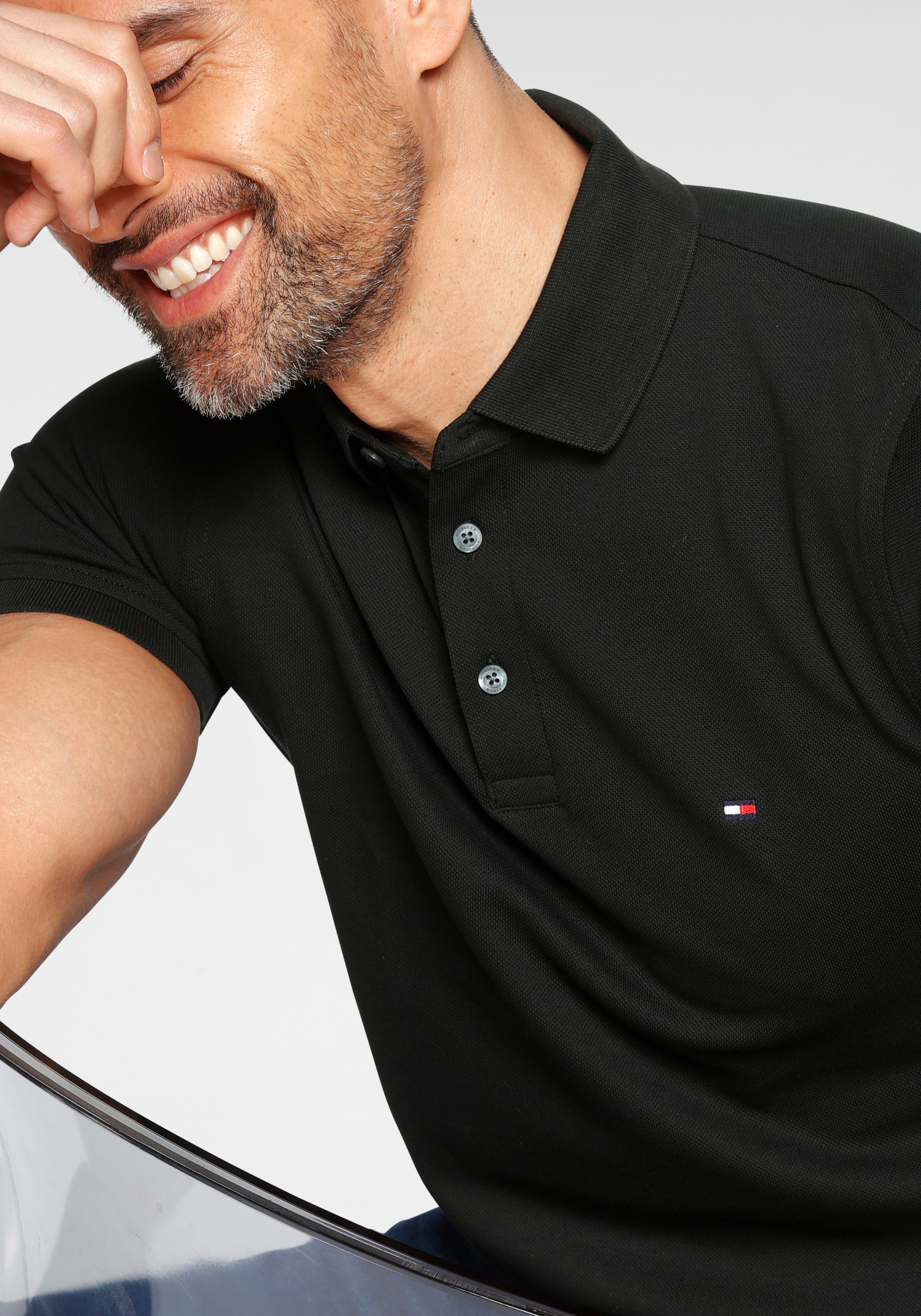 Tommy Hilfiger Poloshirt »1985 SLIM POLO«, hochwertige Baumwoll-Piqué-Qualität