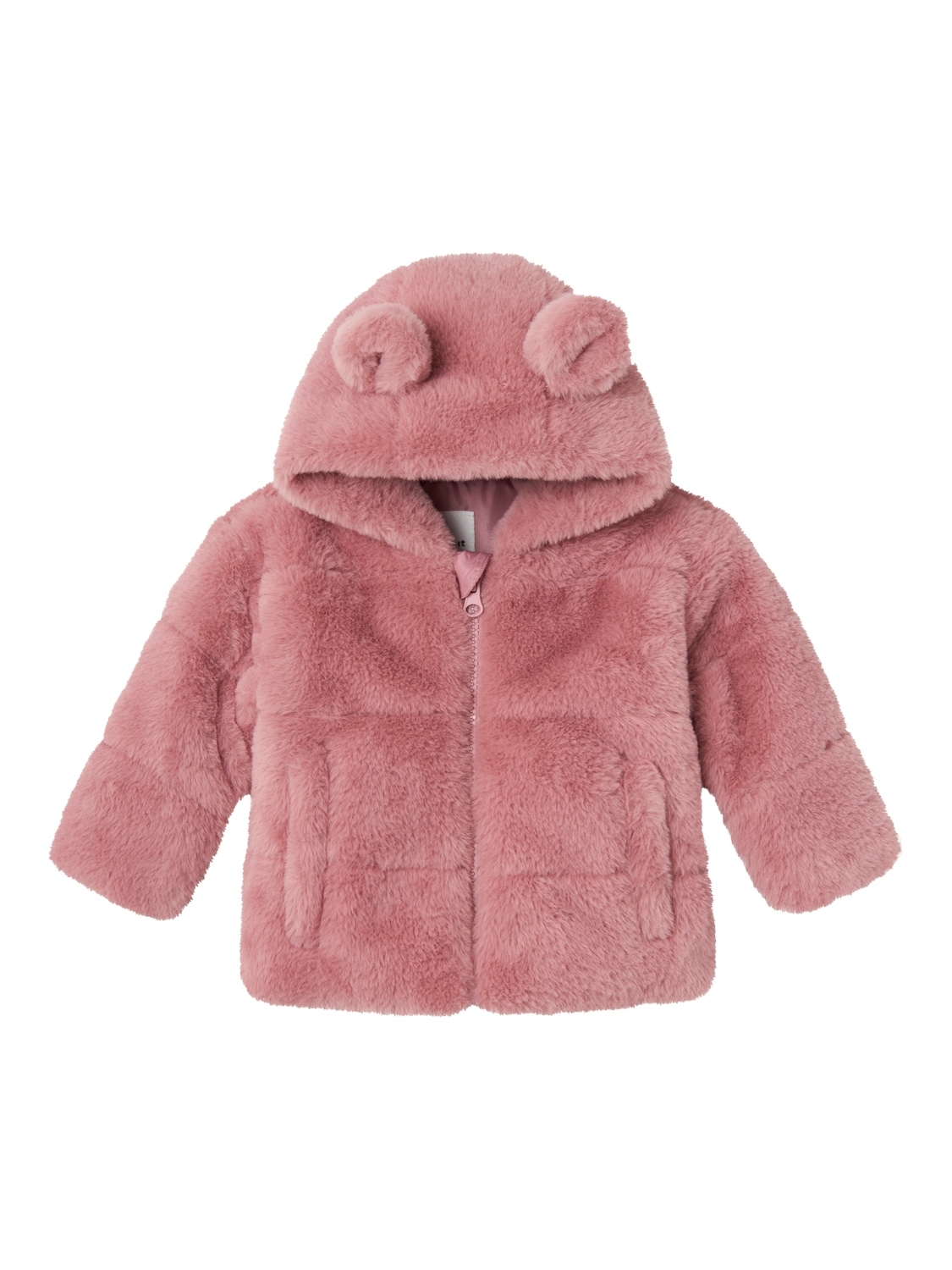 Kapuzenplüschjacke »NBFMILA FAUX FUR JACKET HOOD PB«, mit Kapuze