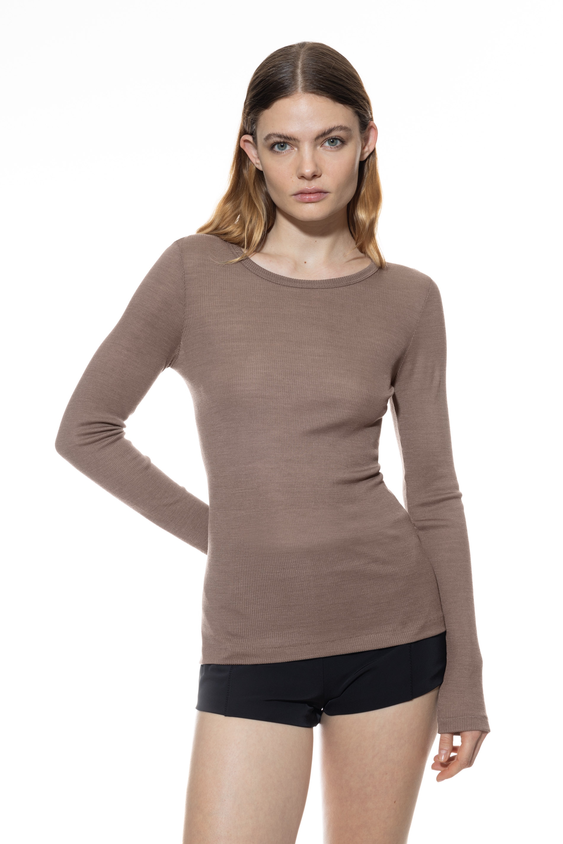 Image of Mey Langarmshirt "Wool Love" schmale Passform, Langarm, Rundhals-Ausschnitt, Merino-Schurwolle