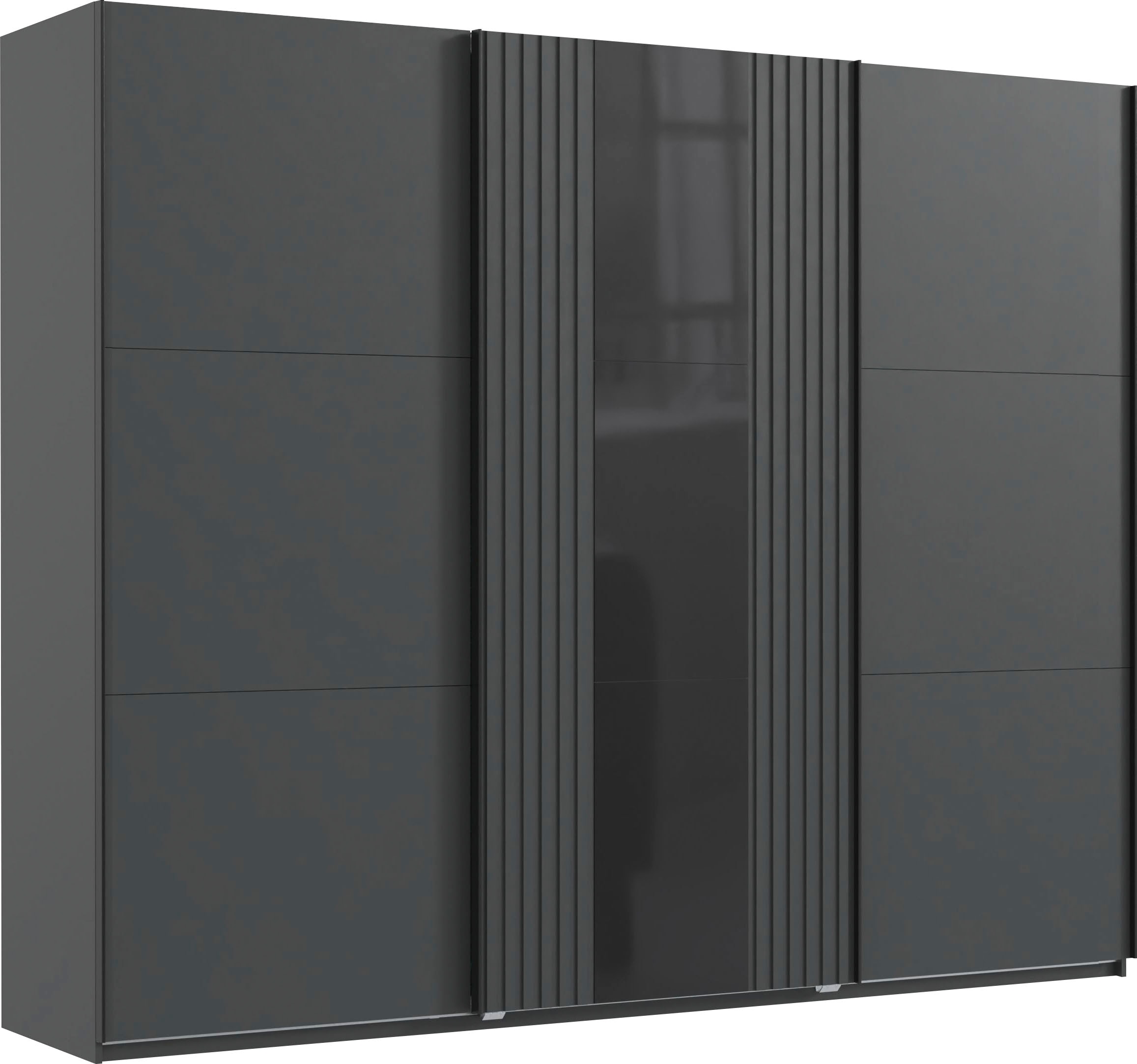 Image of Wimex Schwebetürenschrank "Atlanta by fresh to go" mit Akustikpaneel Optik (3D Leisten), Lamelle