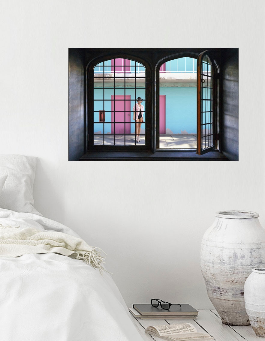 Image of queence Wandsticker "Model" Wandsticker, Wandbild, selbstklebend, 3D, Fenster