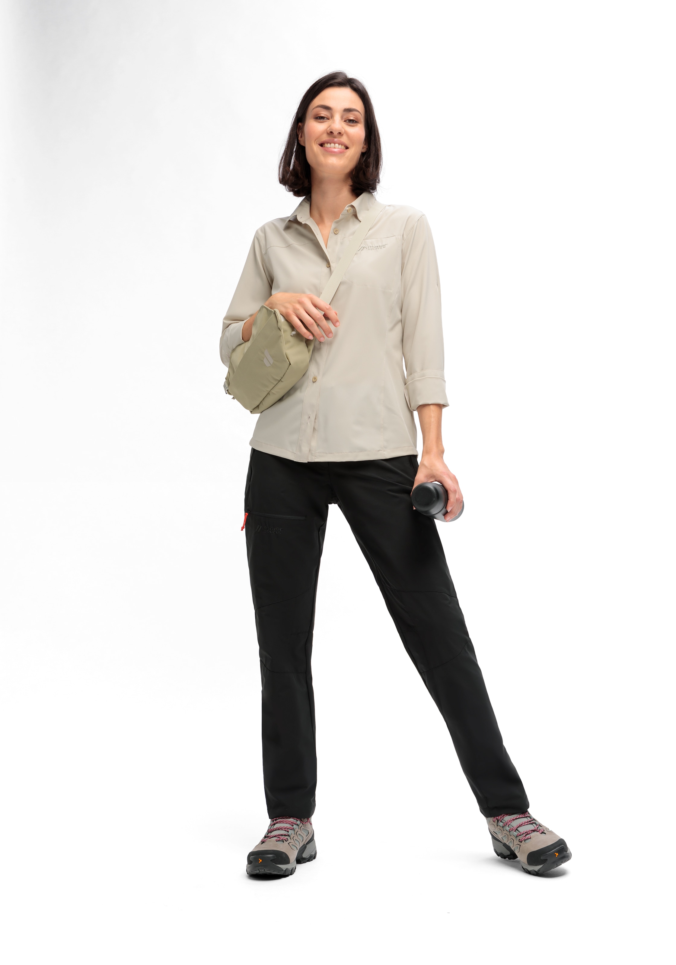 Maier Sports Outdoorhose »Lulaka Loop«, Damen Wanderhose, Funktionshose mit Taschen + Gürtel, Regular Fit
