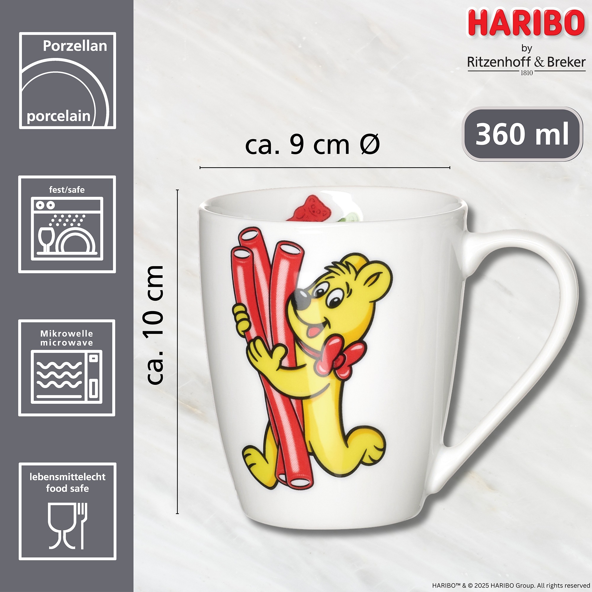 Ritzenhoff & Breker Becher »HARIBO BALLA Sticks, 360 ml« spülmaschinenfest