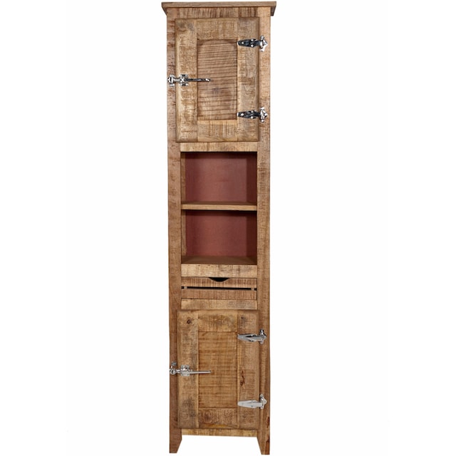 ♕ SIT Hochschrank »Frigo«, Mangoholz im Antik-Look mit Kühlschrankgriffen,  Höhe 187 cm versandkostenfrei auf
