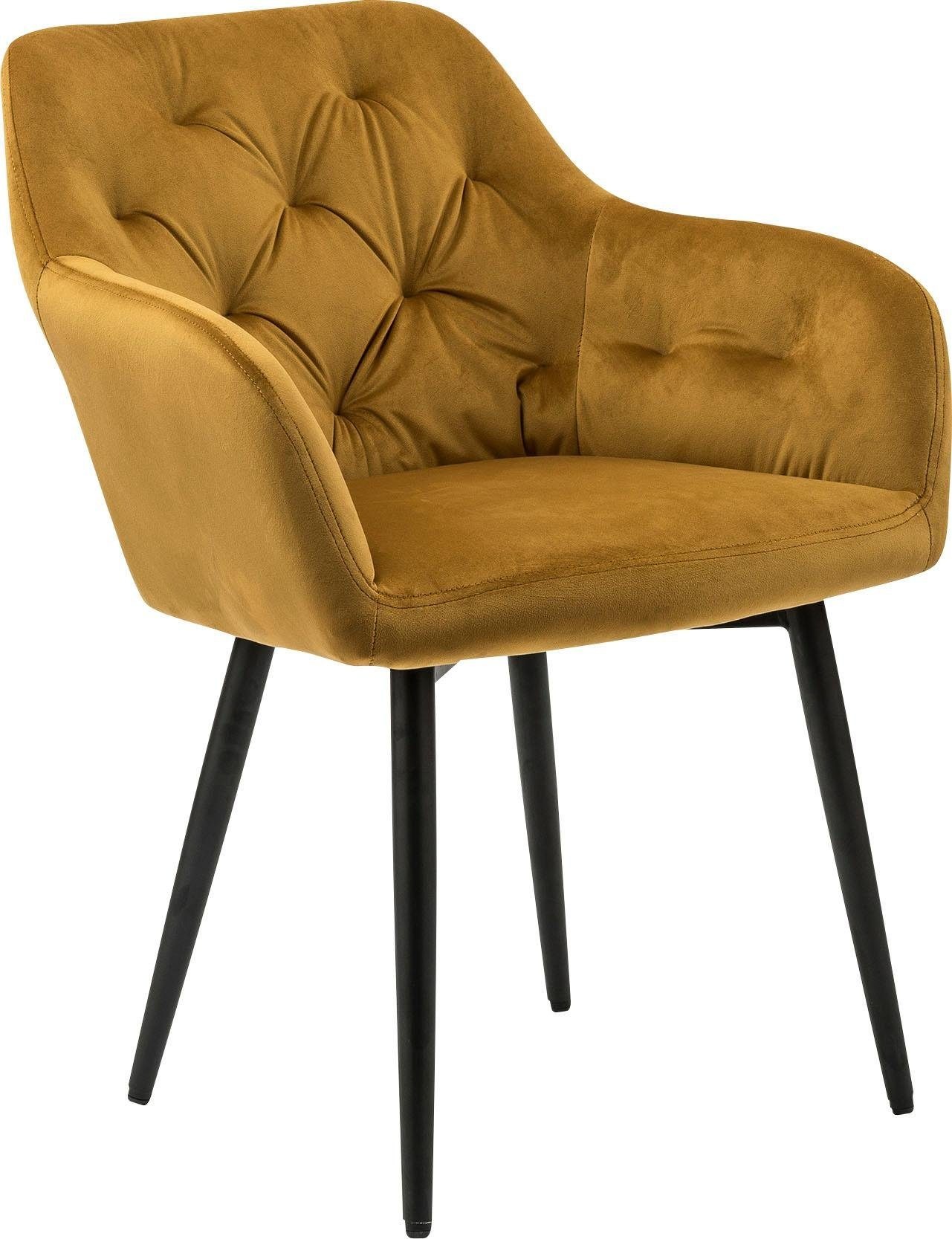 Image of SalesFever Esszimmerstuhl "Coventry Komfortabler Polstertuhl im eleganten Stil" () Stilvoll mit eleganter Knopfheftung