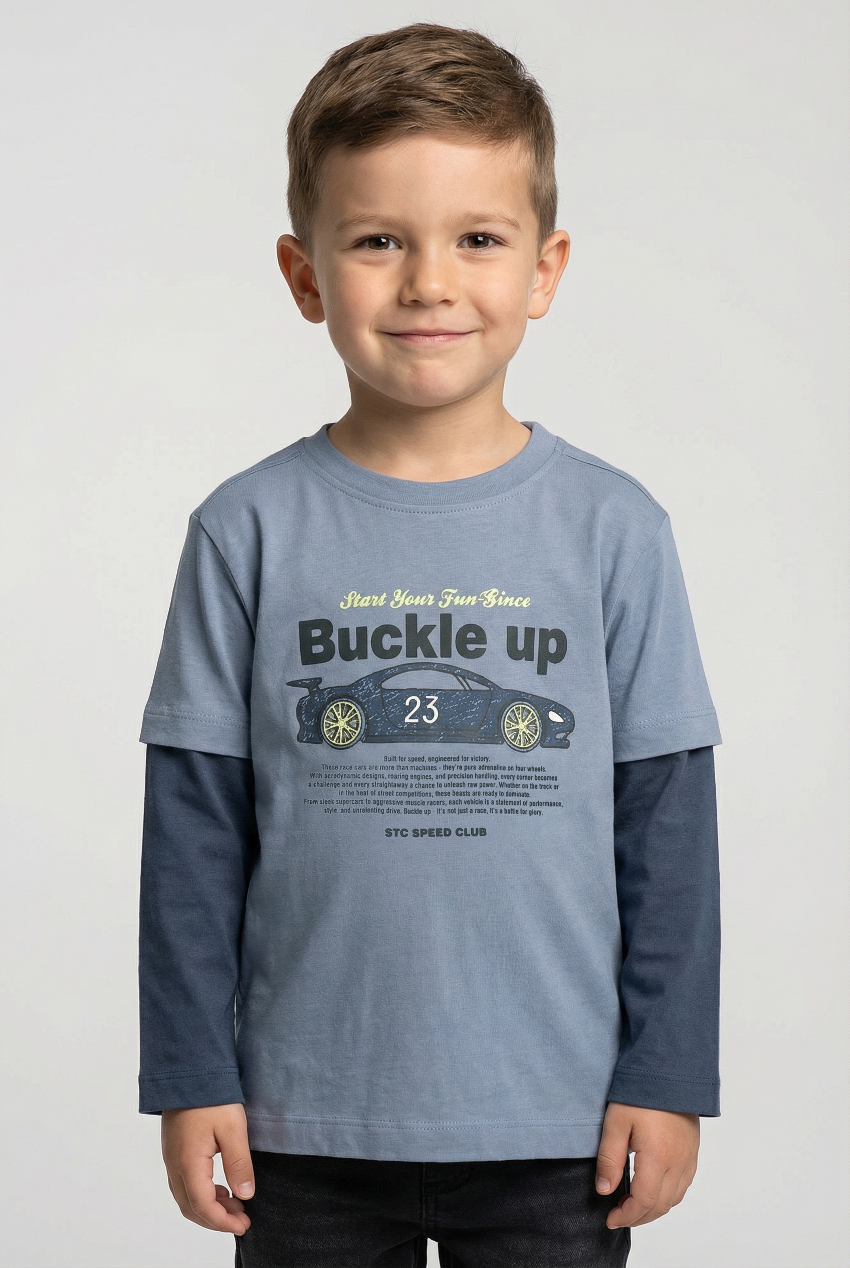 STACCATO T-shirt à manches longues 2 pièces 2er Pack, geringelt und mit Frontprint, für Boys