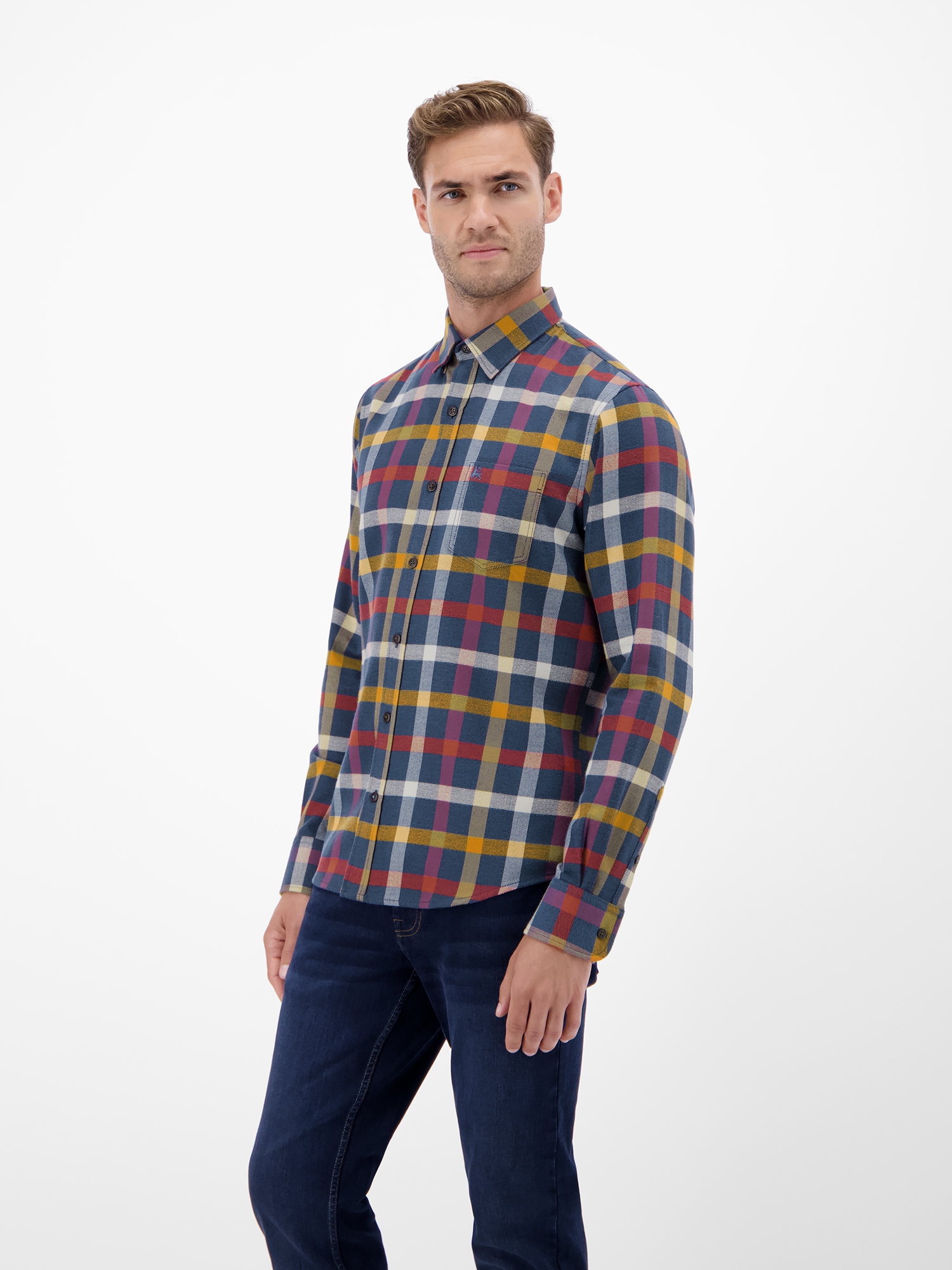LERROS Chemise en flanelle »Karo-Flanellhemd, smart und lässig«