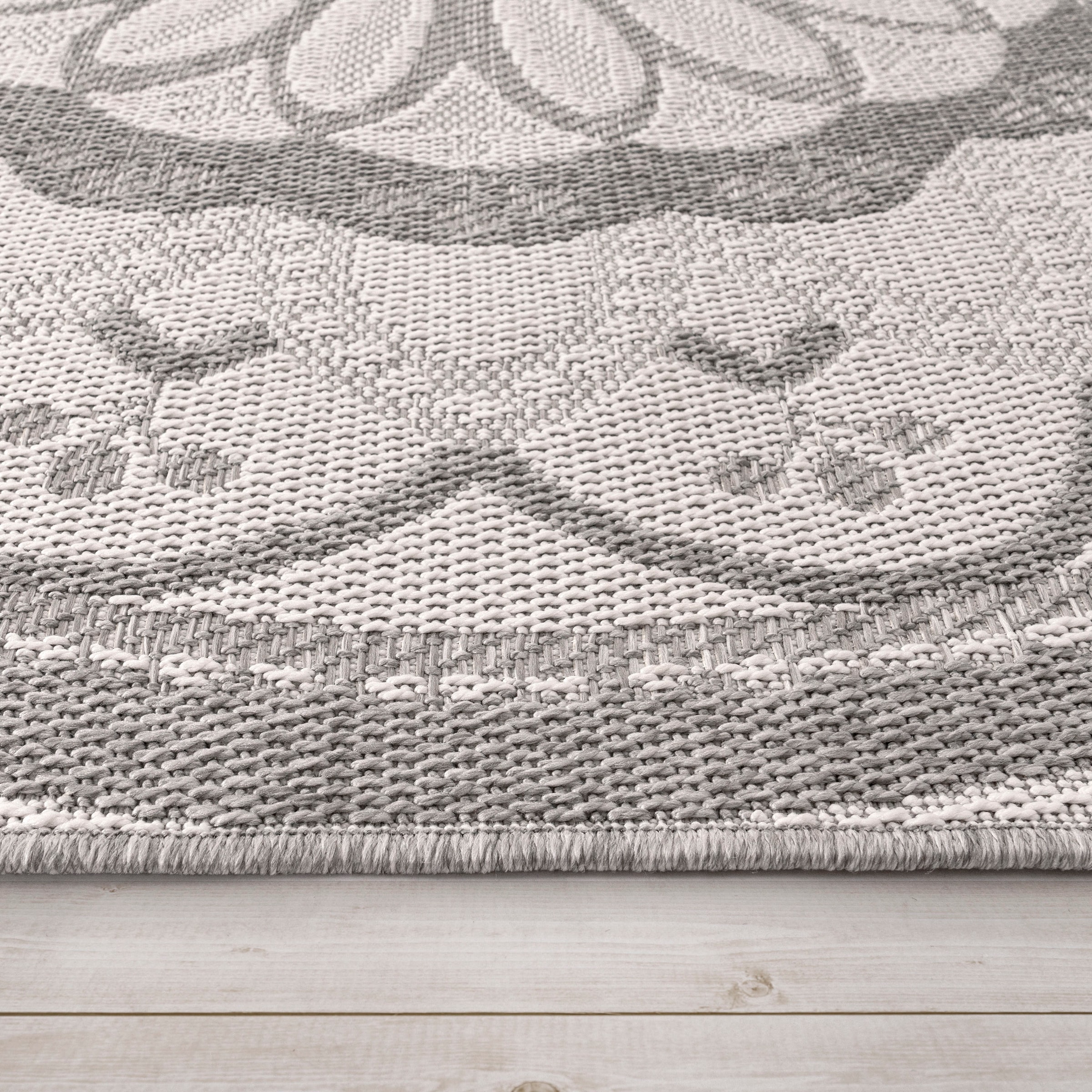 Paco Home Teppich »Brescia 471«, rechteckig, 4 mm Höhe, Flachgewebe, modernes orientalisches Design, In- und Outdoor geeignet