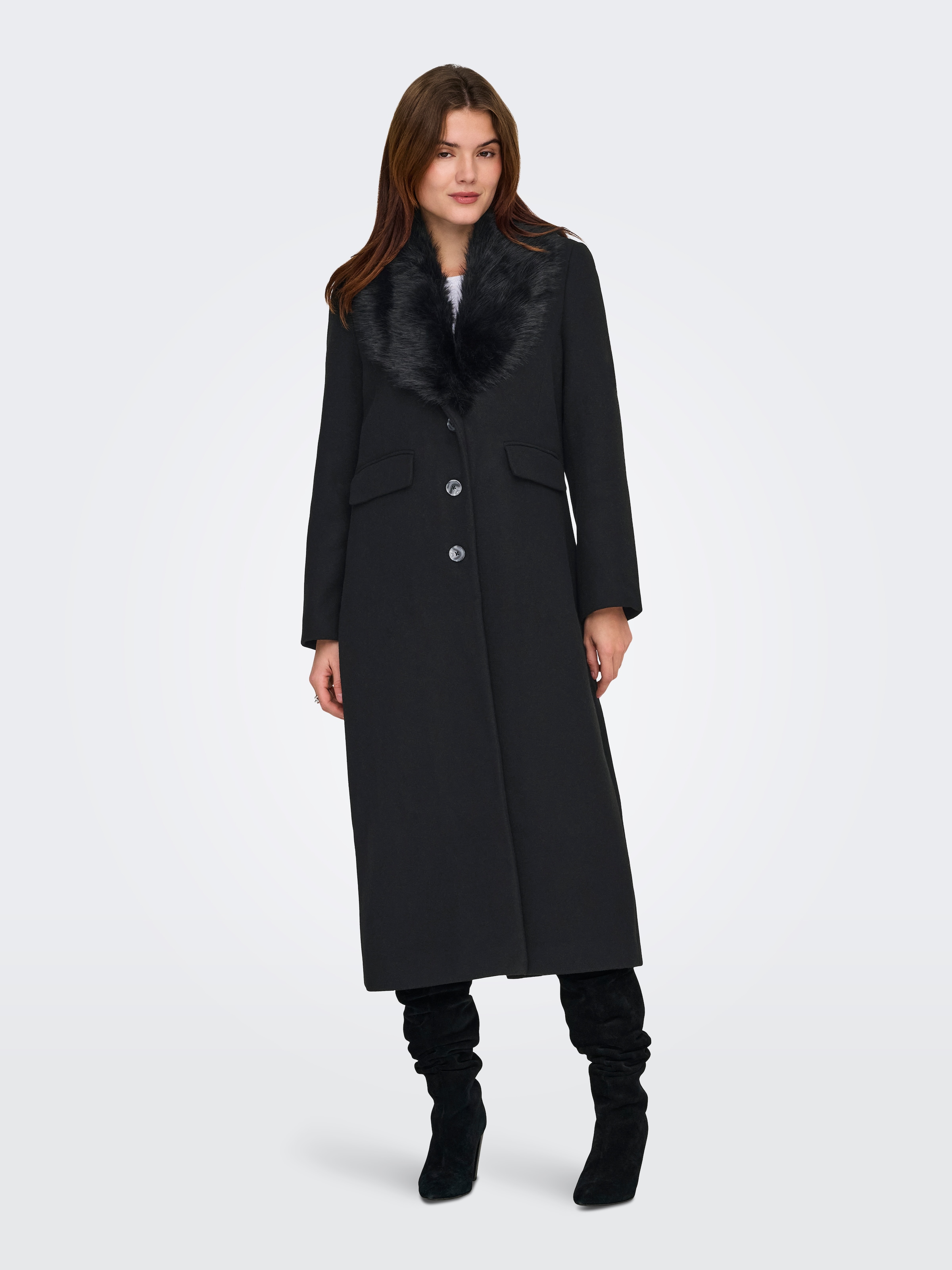 ONLY Manteau long »ONLANNIE LIFE FUR COLLAR COAT CC OTW«