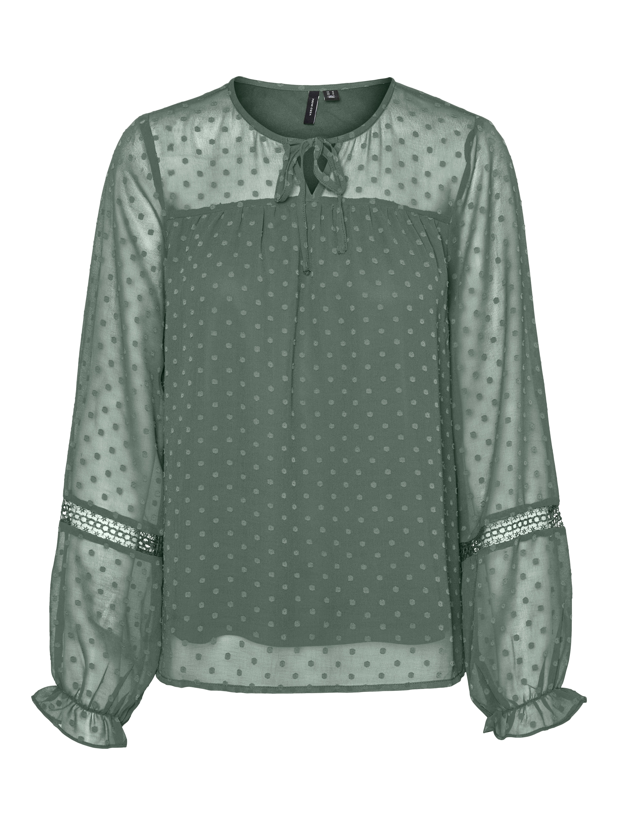 Vero Moda Langarmbluse »VMLEAH LS LACE TOP WVN GA NOOS«