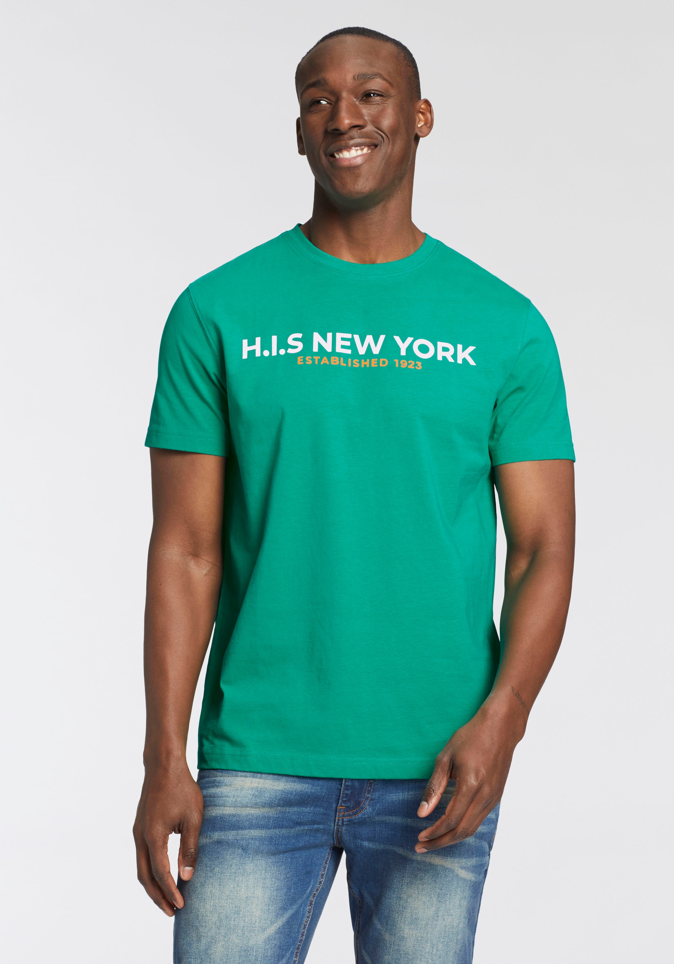 H.I.S T-Shirt, Mit grossem Frontprint