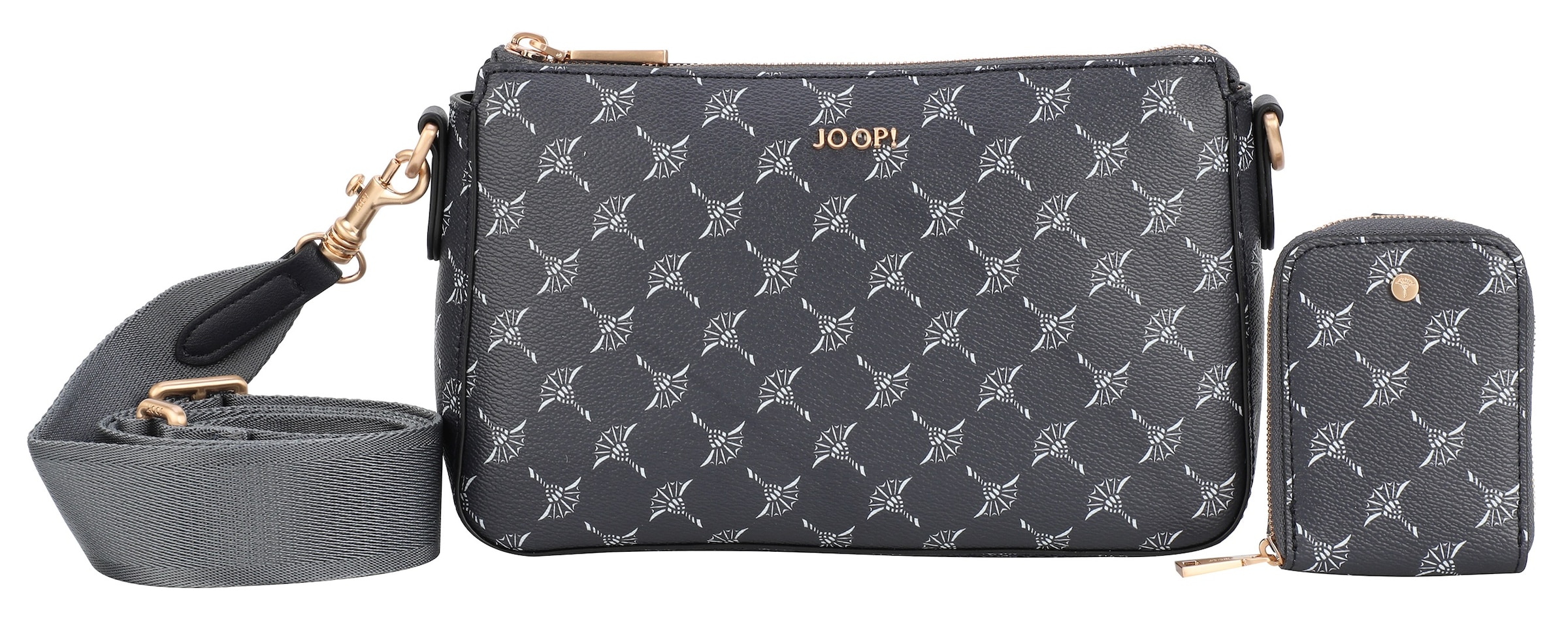JOOP! Umhängetasche »cortina 1.0 jasmina shoulderbag shz« Damen Schultertasche, Handtasche mit hübschem Aufdruck