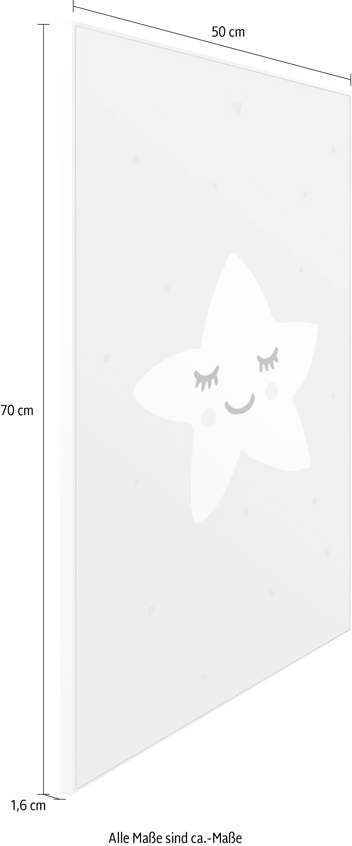 Reinders! Wandbild »Slim Frame White 50x70 Sleeping Star«