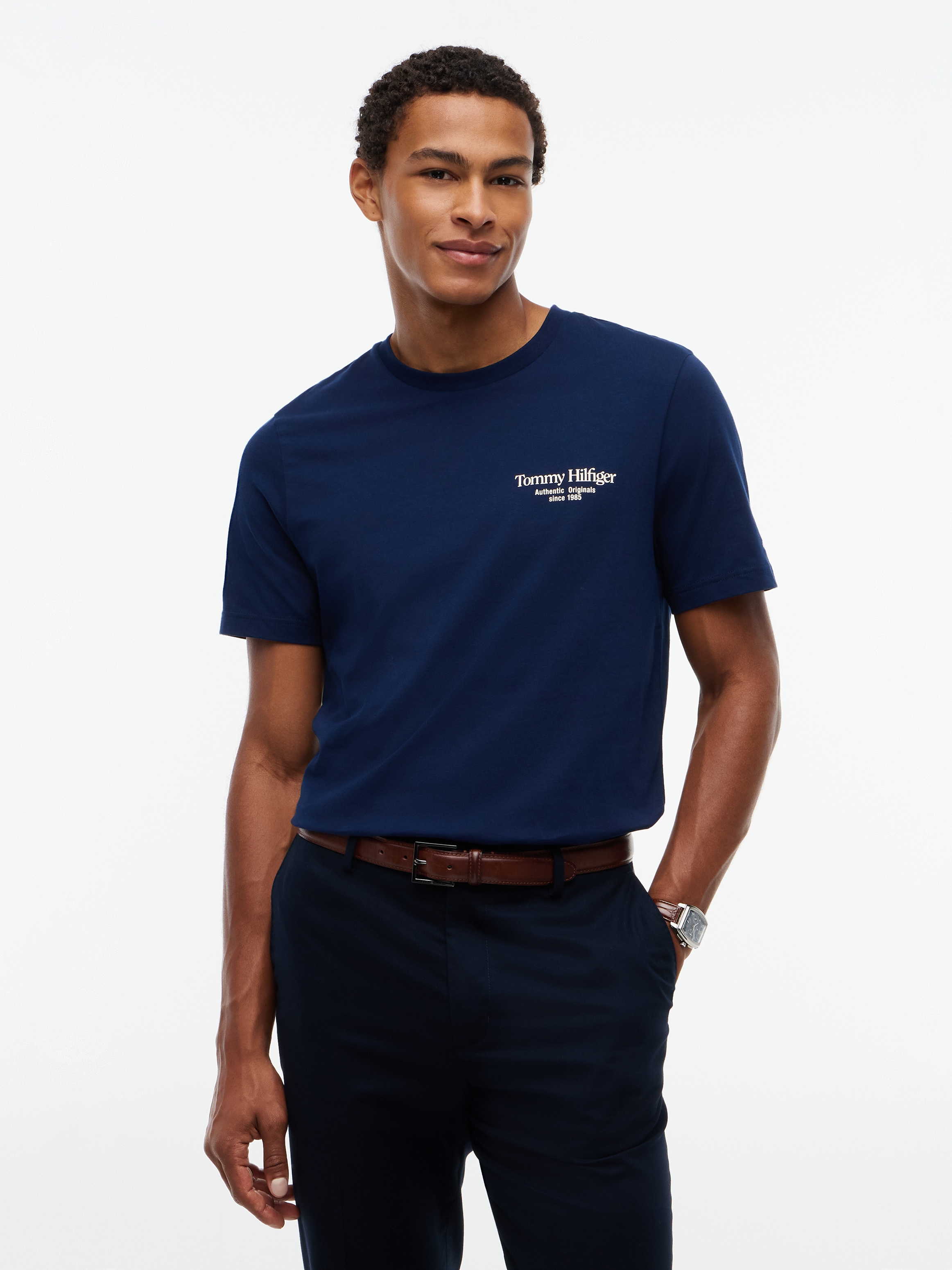Image of Tommy Hilfiger T-Shirt "BACK TEXT SEASONAL GRAPHIC" Jersey, normale Passform