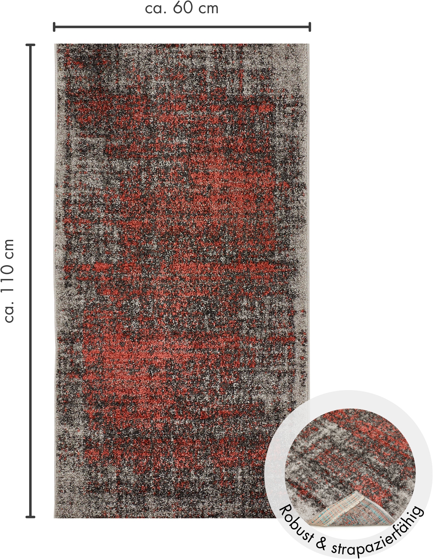 Andiamo Teppich »Campos«, rechteckig, 10 mm Höhe, Kurzflor, modernes Design, Wohnzimmer