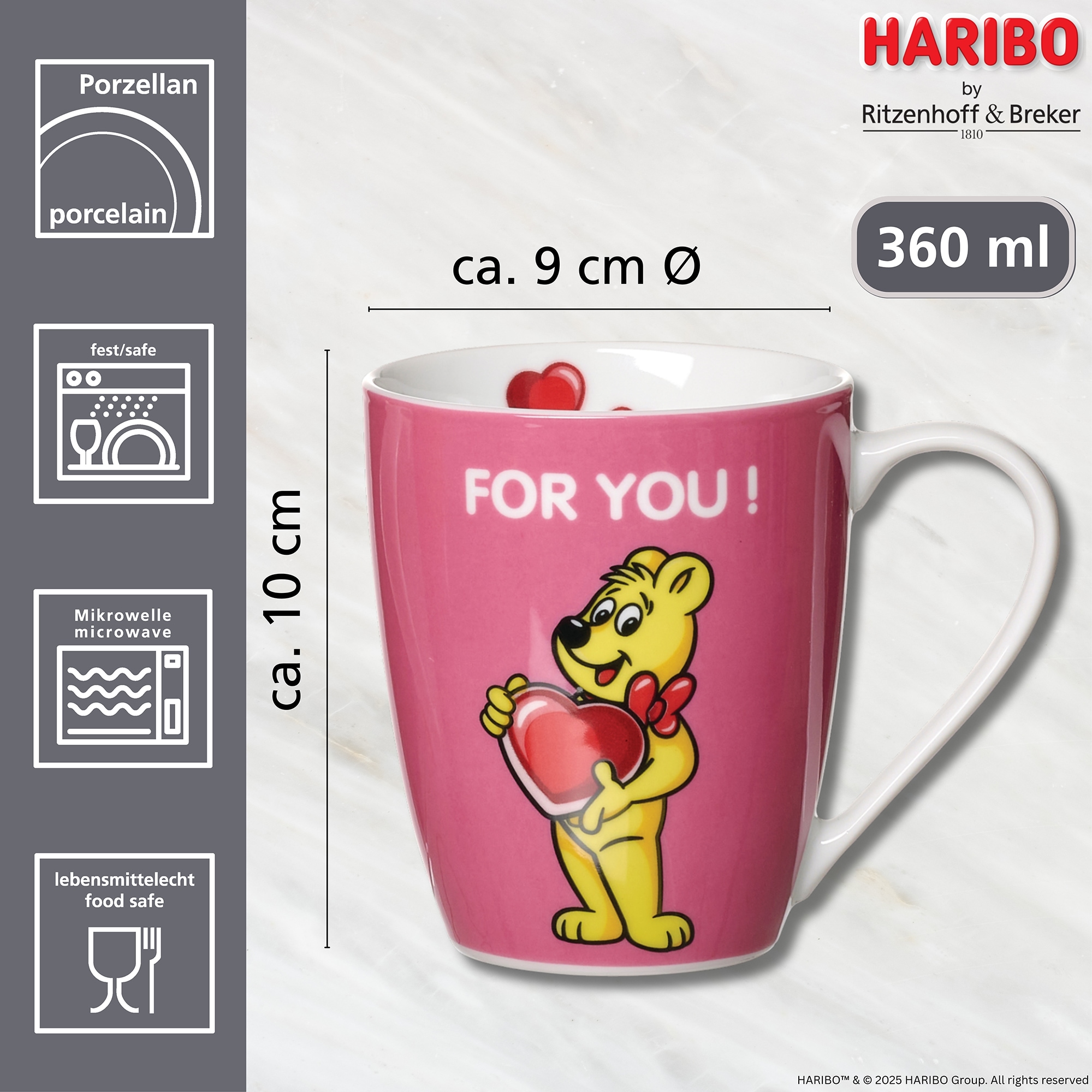 Ritzenhoff & Breker Gobelet »HARIBO For you, 360 ml« spülmaschinenfest