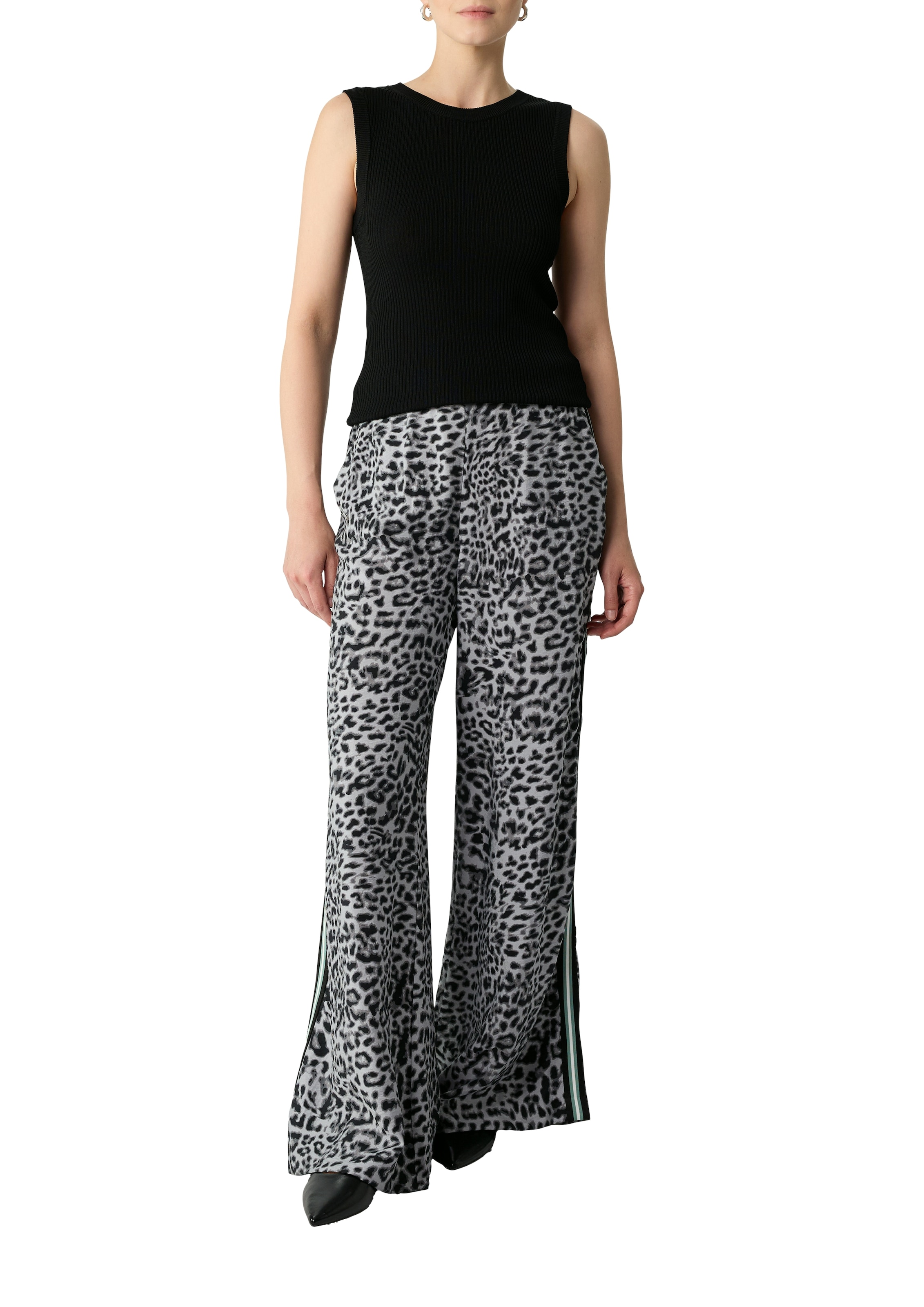 Comma Stricktop, aus Viskosemix im Slim Fit